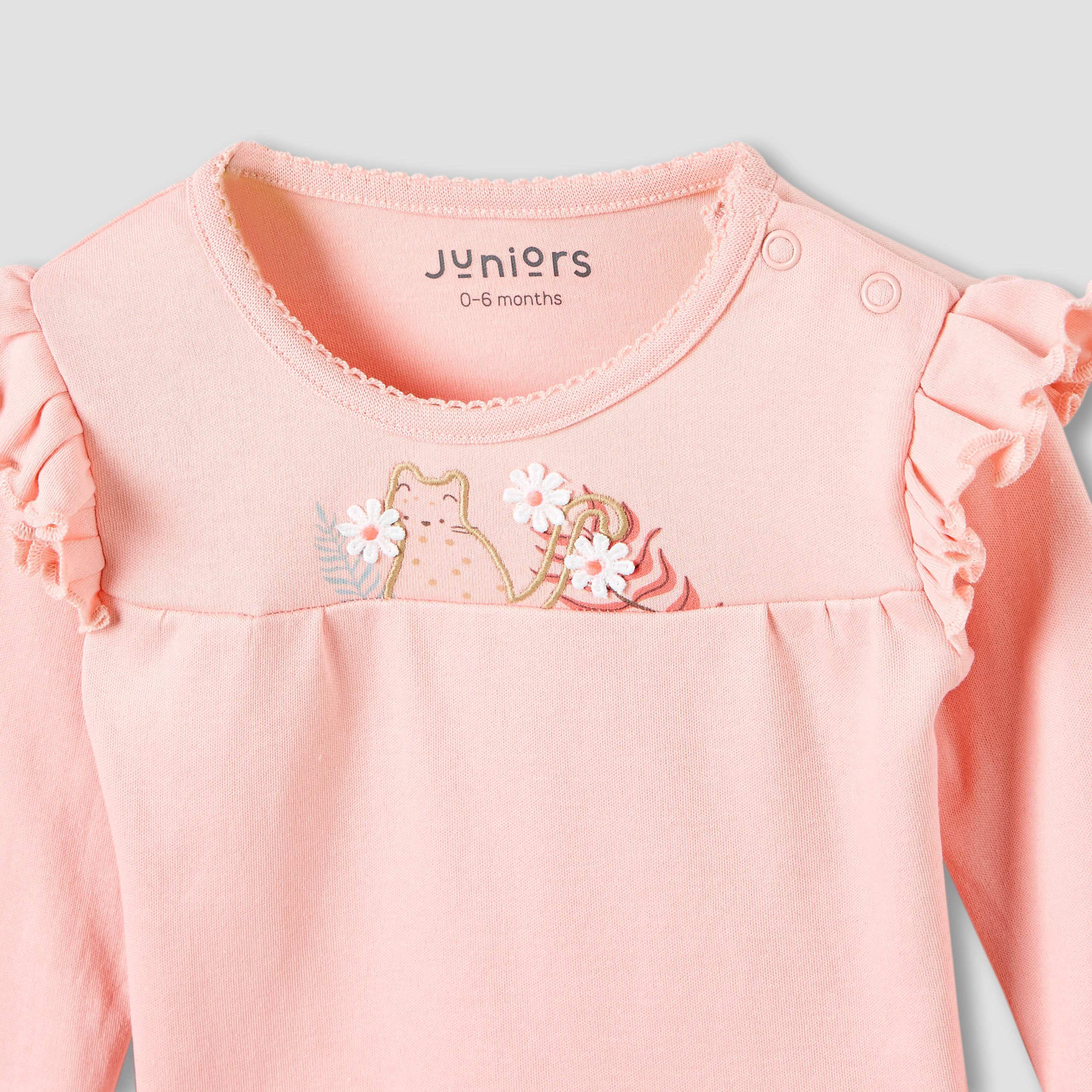 Juniors Lion Print Long Sleeve T-shirt and Pyjama Set-baby-boys-clothing-nightwear-pyjamasets-image-4
