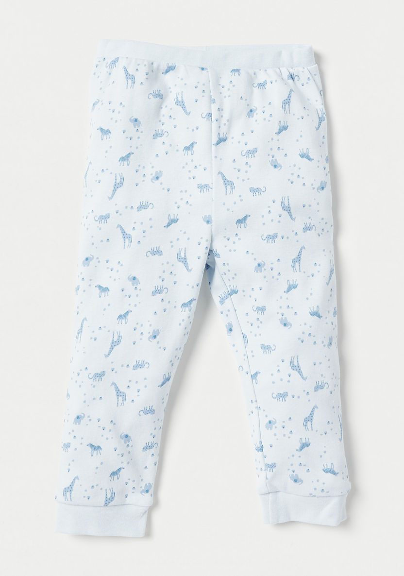 Juniors Printed Long Sleeves T-shirt and Pyjama Set-Pyjama Sets-image-2