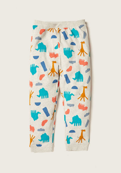 Juniors Printed Long Sleeves T-shirt and Elasticated Pyjama Set-Pyjama Sets-image-3
