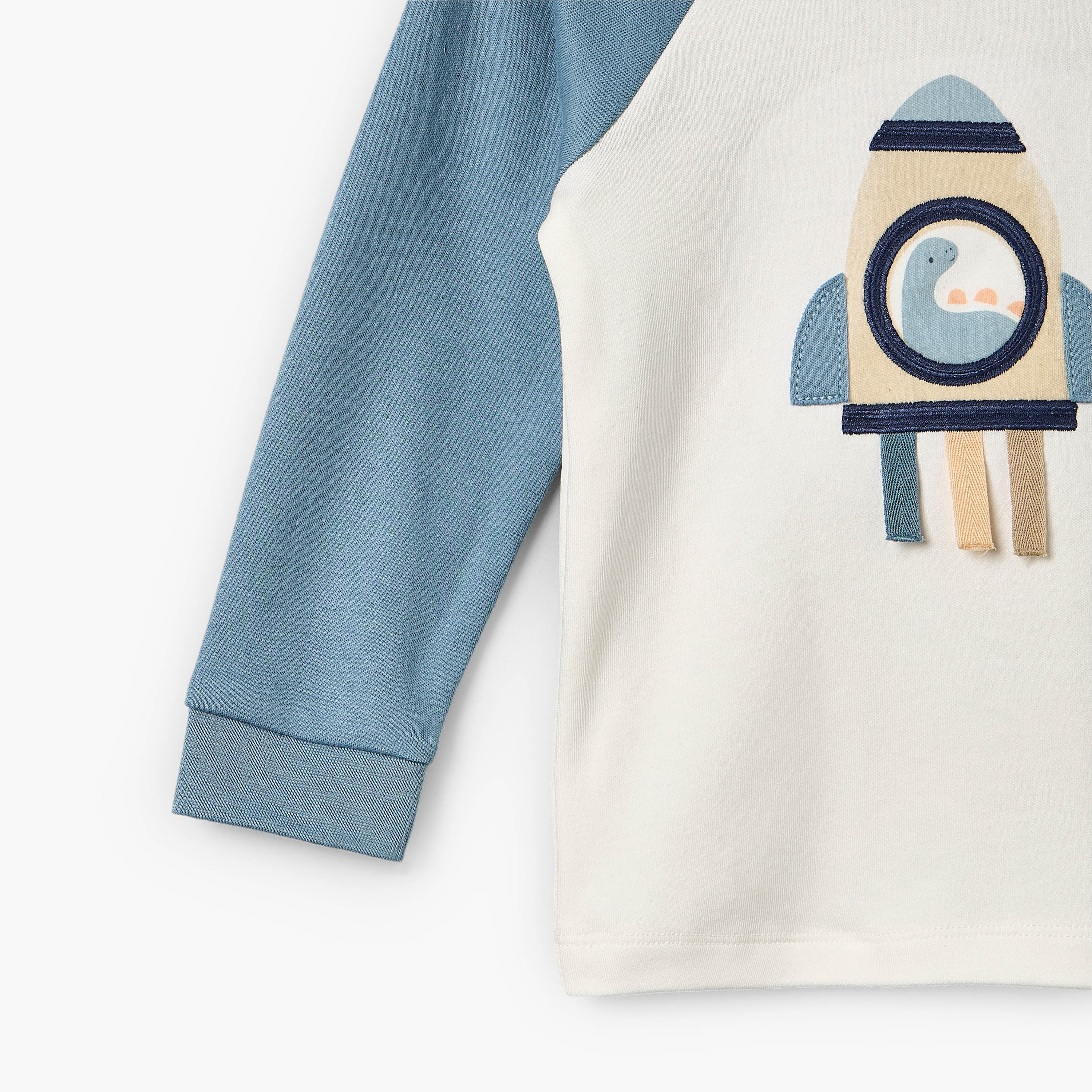 Juniors Cotton Crew Neck Long Sleeves Pyjama Set with Spacecraft Print-baby-boys-clothing-nightwear-pyjamasets-image-7