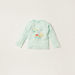 Juniors Printed Round Neck T-shirt and Full Length Pyjama Set-Pyjama Sets-thumbnail-1