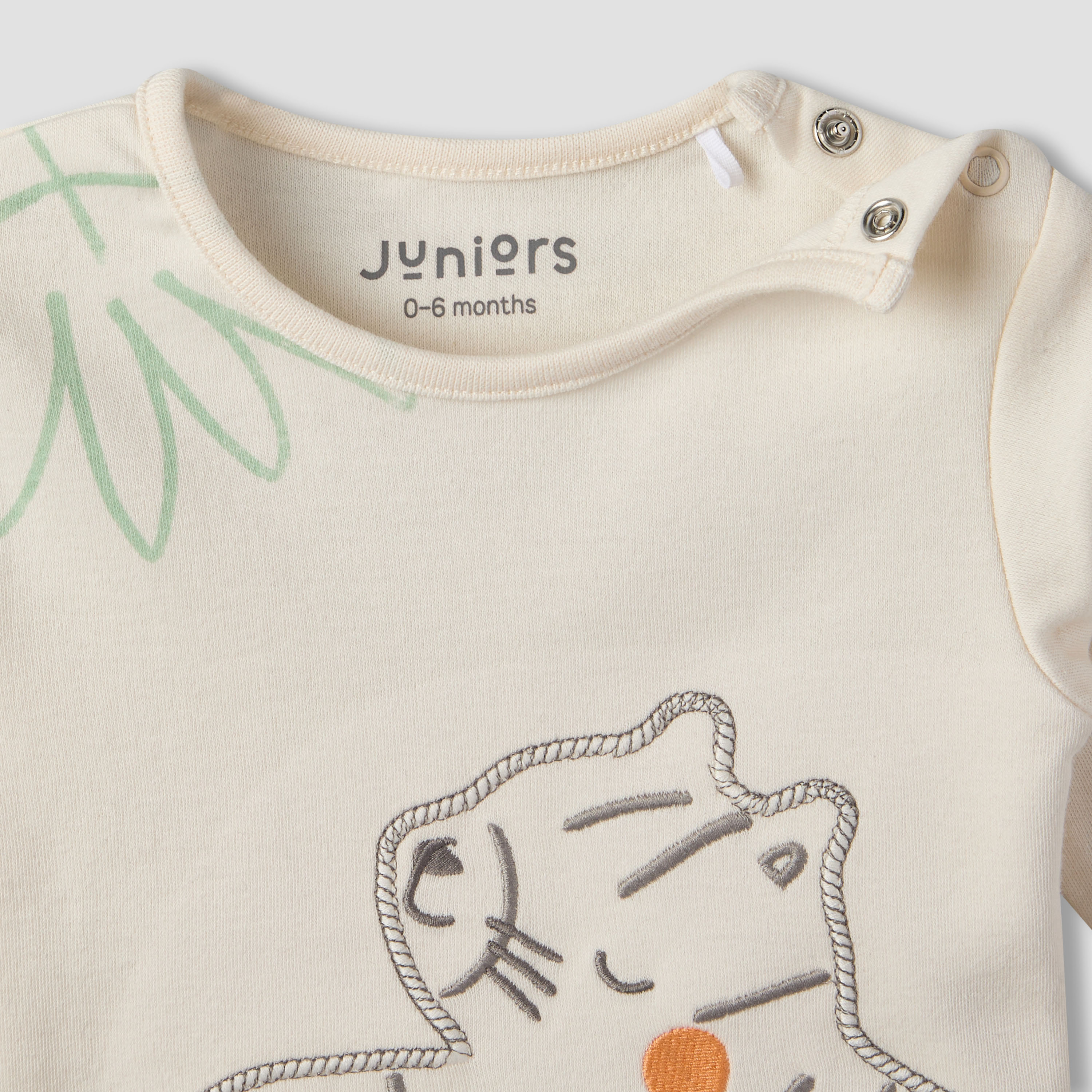 Juniors Cotton Crew Neck Long Sleeves Pyjama Set with Tiger Embroidery-baby-boys-clothing-nightwear-pyjamasets-image-6