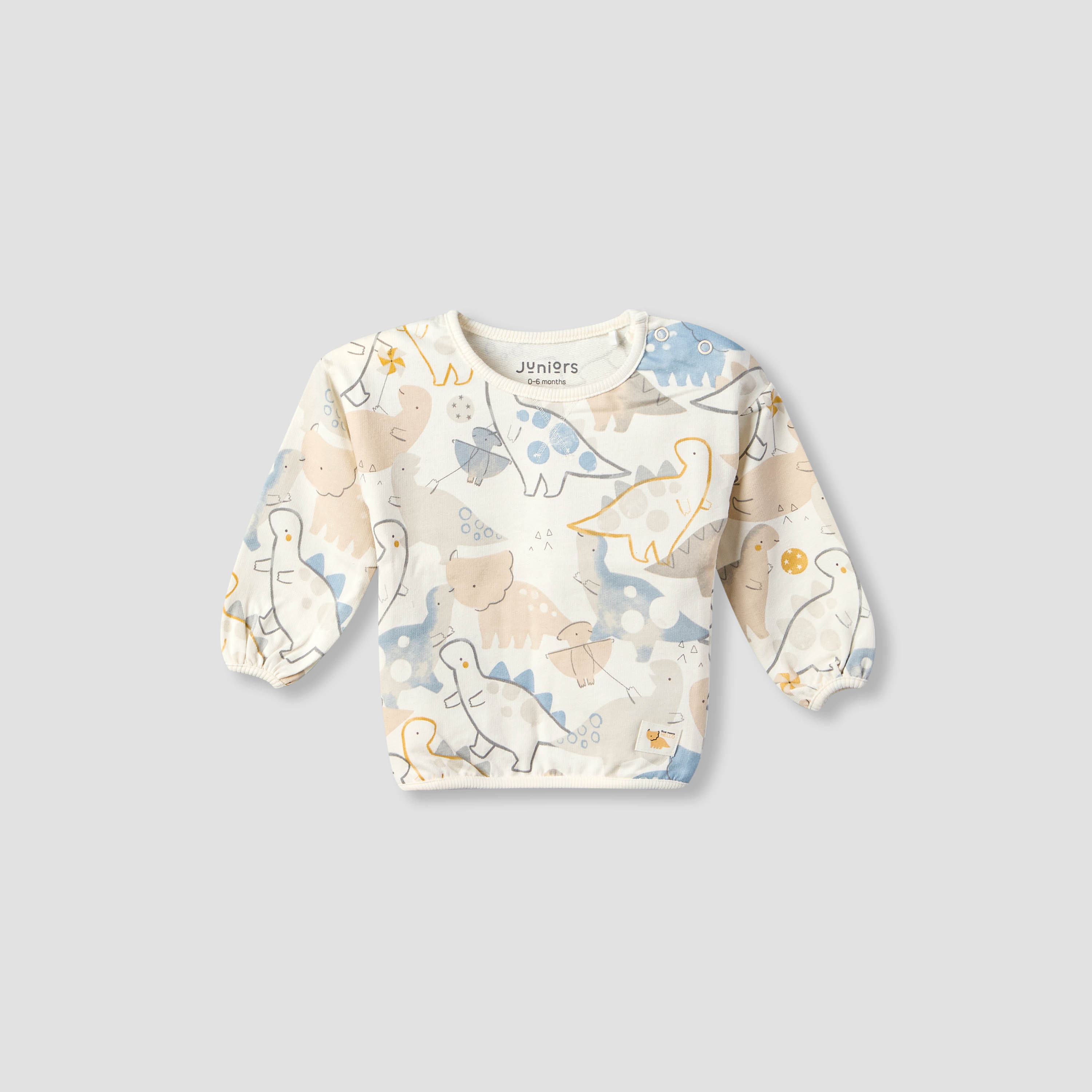Juniors Cotton Crew Neck Long Sleeves Pyjama Set with Dinosaur Print-baby-boys-clothing-nightwear-pyjamasets-image-3