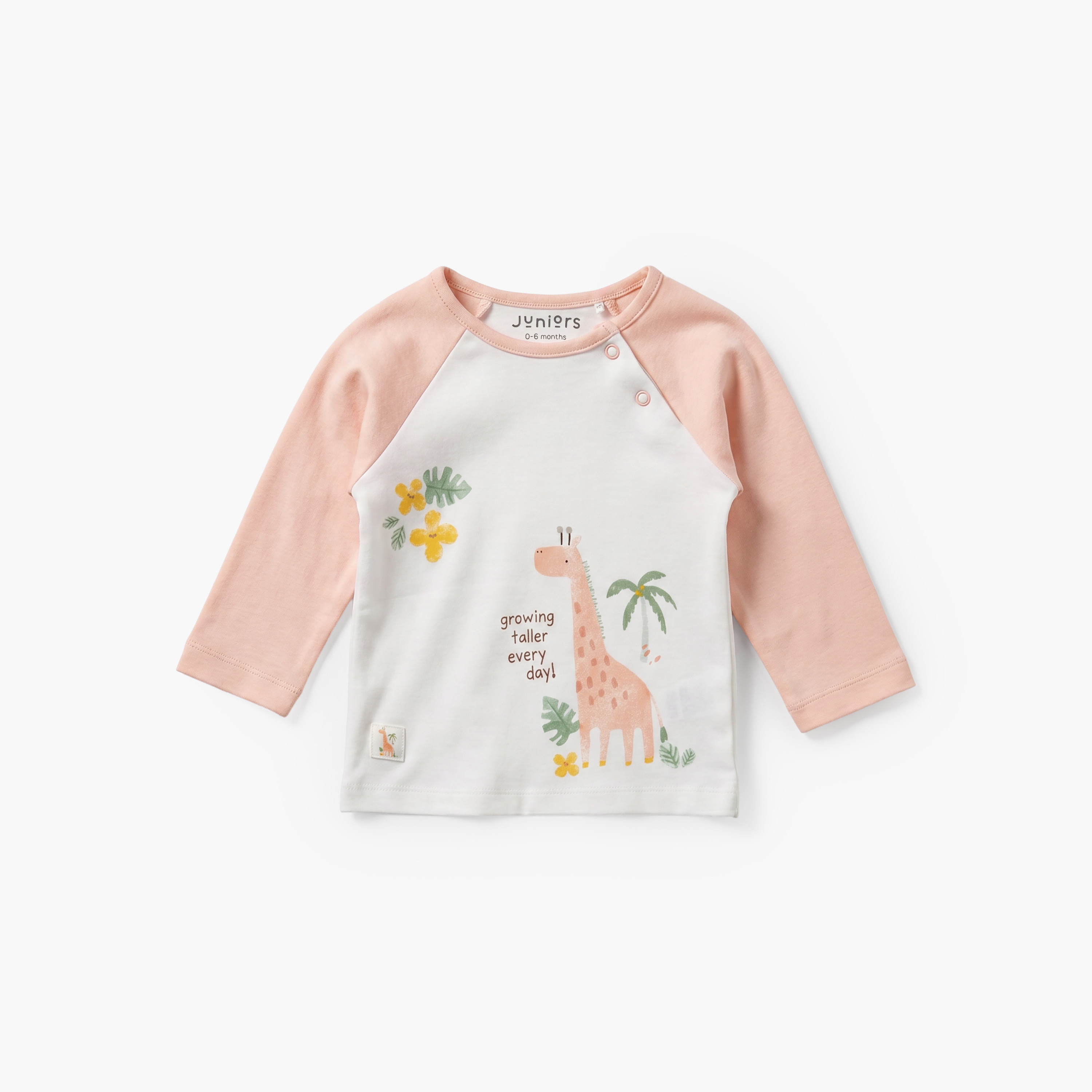 Juniors Cotton Crew Neck Long Sleeves Pyjama Set with Safari Print-baby-girls-clothing-nightwear-pyjamasets-image-2