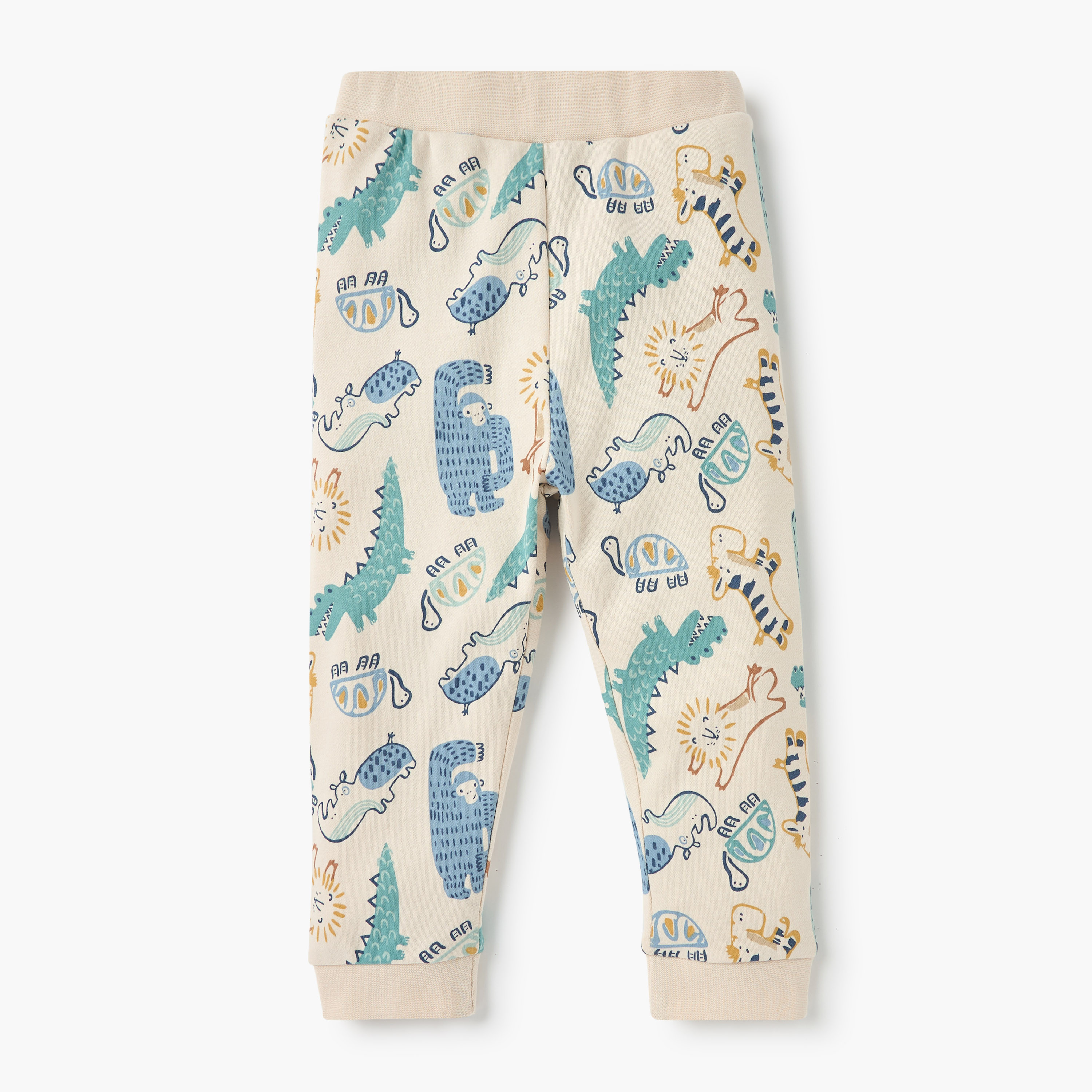 Juniors Animal Print T-shirt and Pyjama Set-baby-boys-clothing-nightwear-pyjamasets-image-3