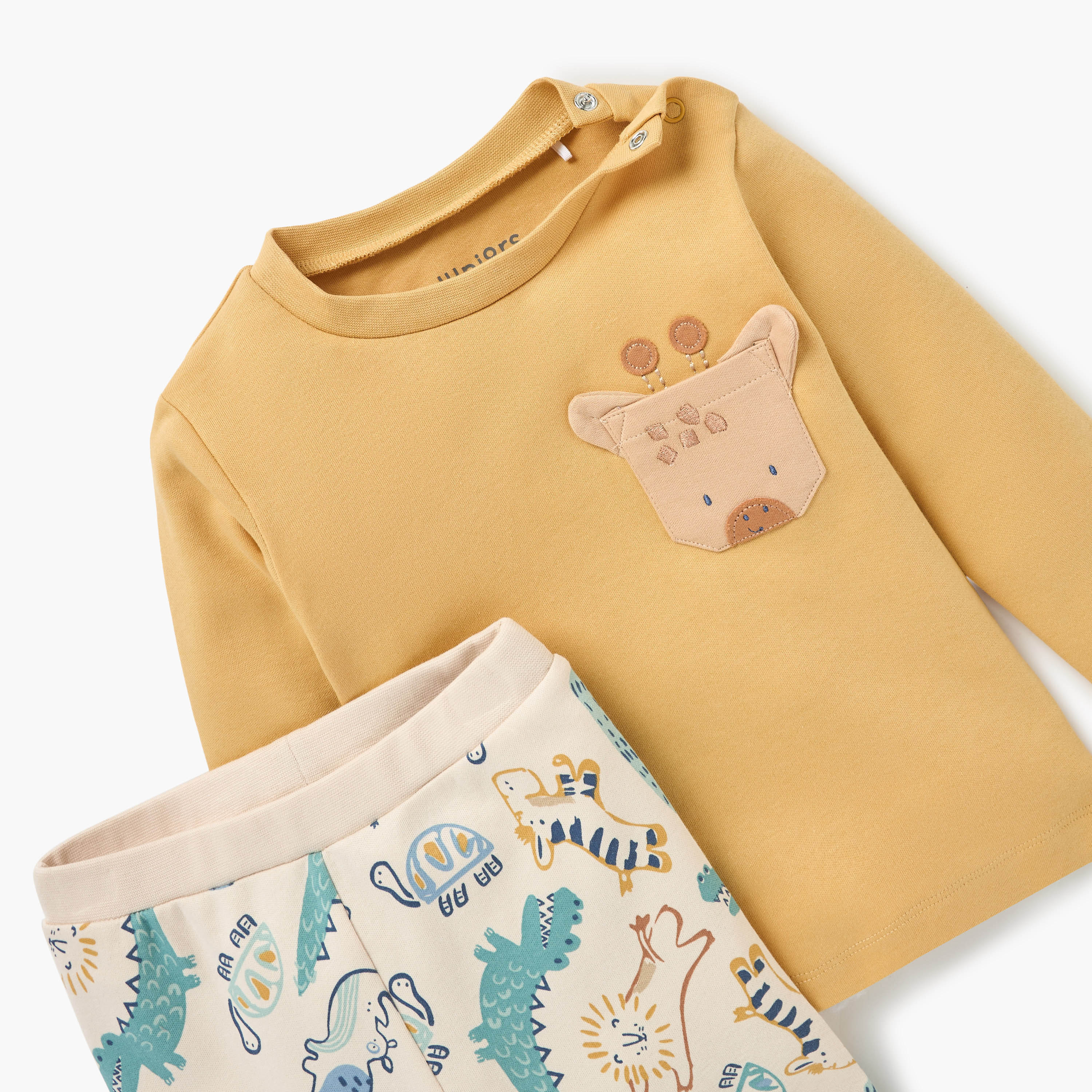 Juniors Animal Print T-shirt and Pyjama Set-baby-boys-clothing-nightwear-pyjamasets-image-4