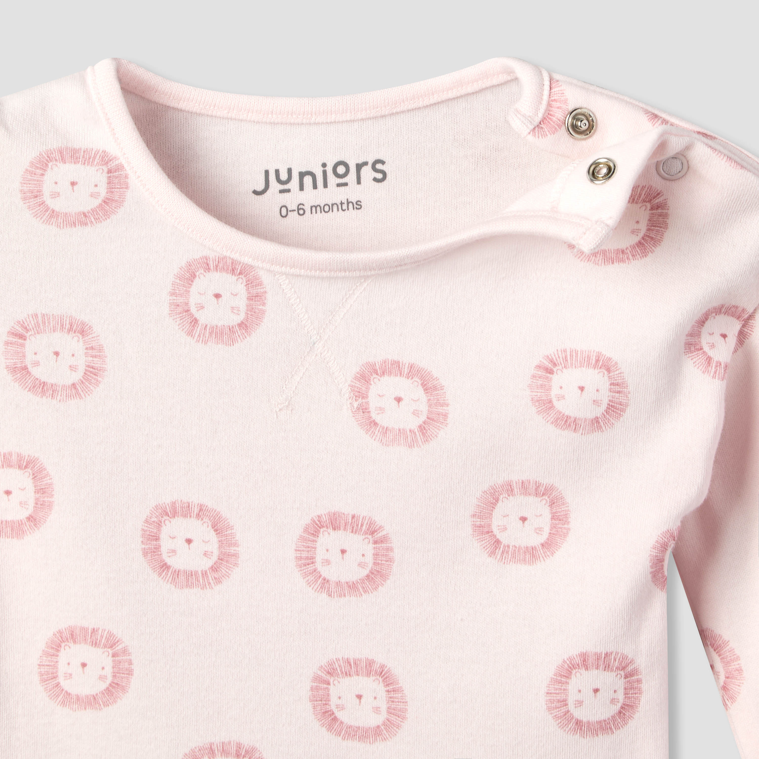 Juniors Cotton Crew Neck Long Sleeves Pyjama Set with Lion Print-baby-girls-clothing-nightwear-pyjamasets-image-7