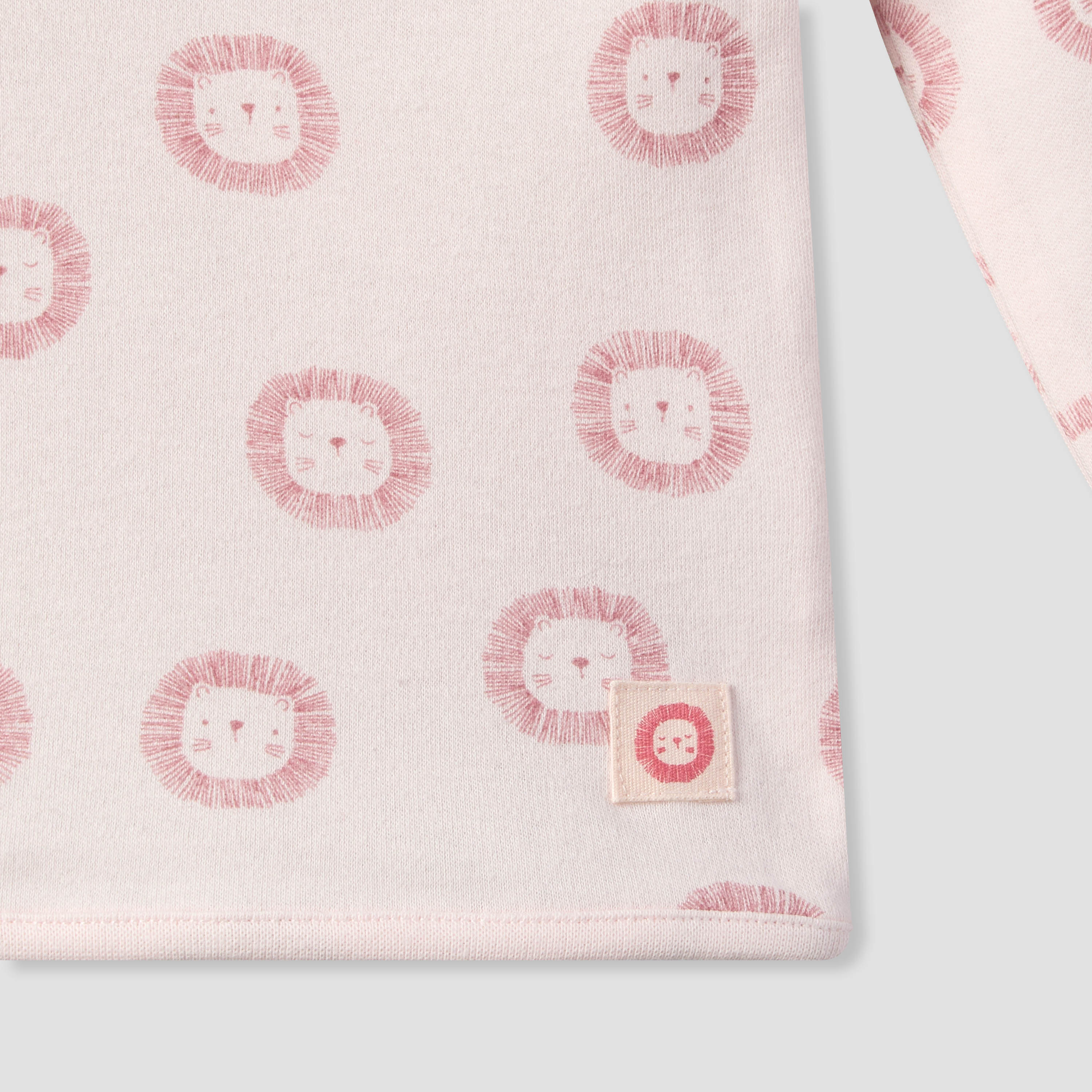 Juniors Cotton Crew Neck Long Sleeves Pyjama Set with Lion Print-baby-girls-clothing-nightwear-pyjamasets-image-8