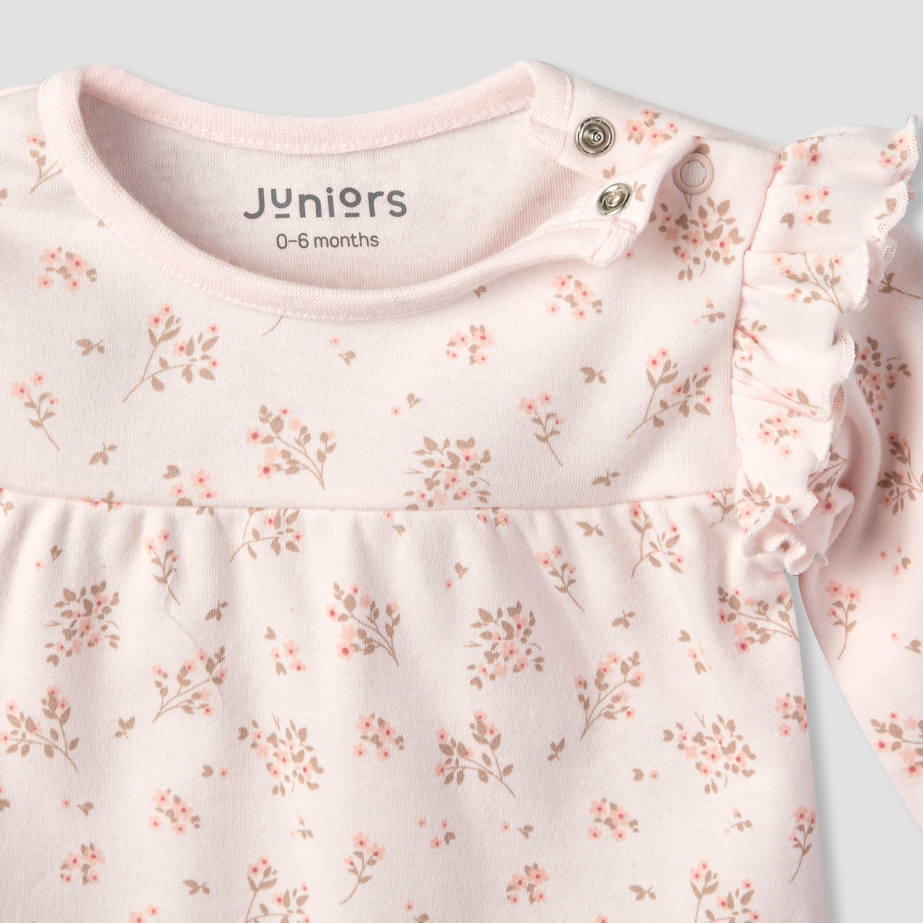 Juniors Cotton Crew Neck Long Sleeves Pyjama Set with Floral Print-baby-girls-clothing-nightwear-pyjamasets-image-7