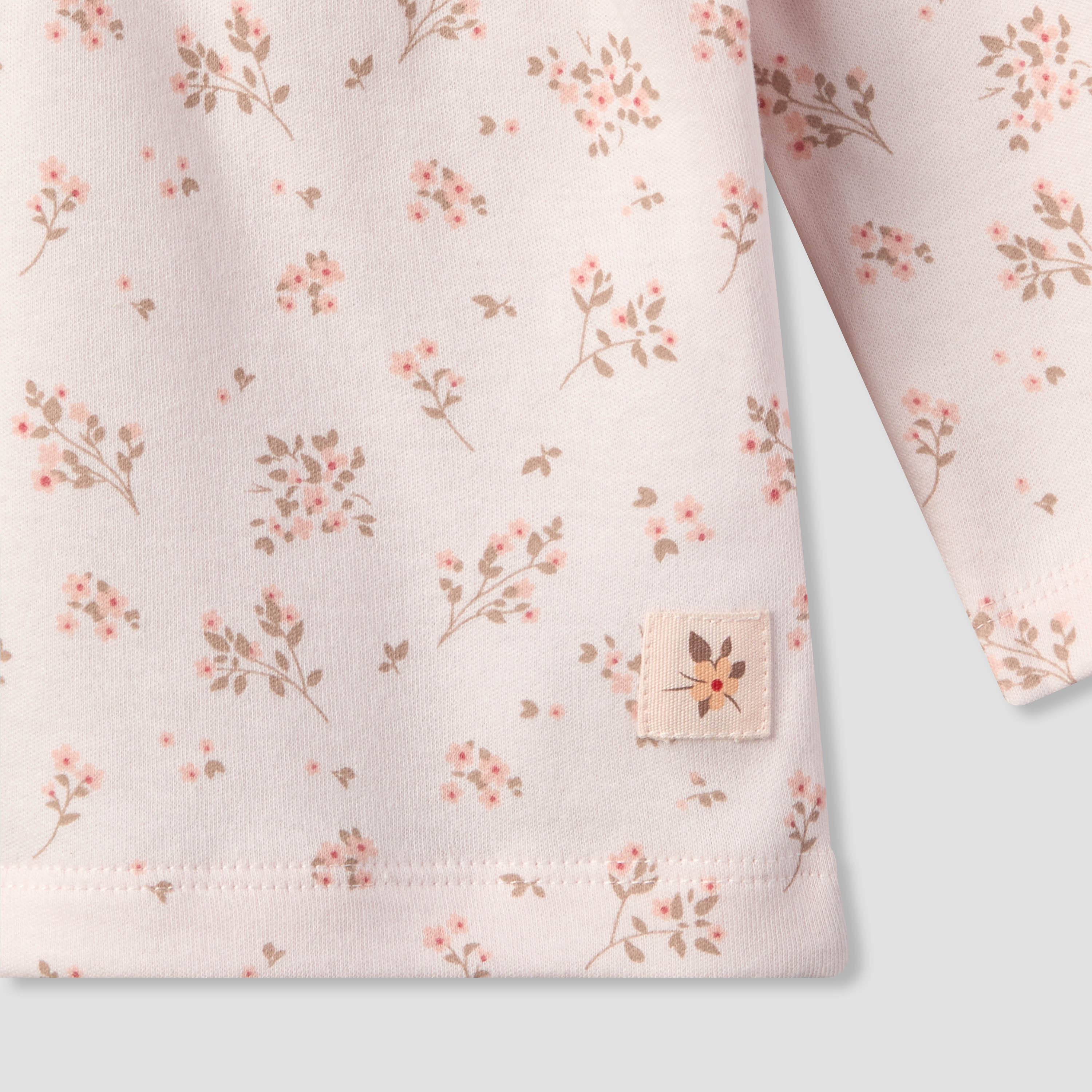 Juniors Cotton Crew Neck Long Sleeves Pyjama Set with Floral Print-baby-girls-clothing-nightwear-pyjamasets-image-8
