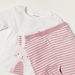 Juniors Bunny Theme Long Sleeve T-shirt and Striped Pyjama Set-Pyjama Sets-thumbnailMobile-3