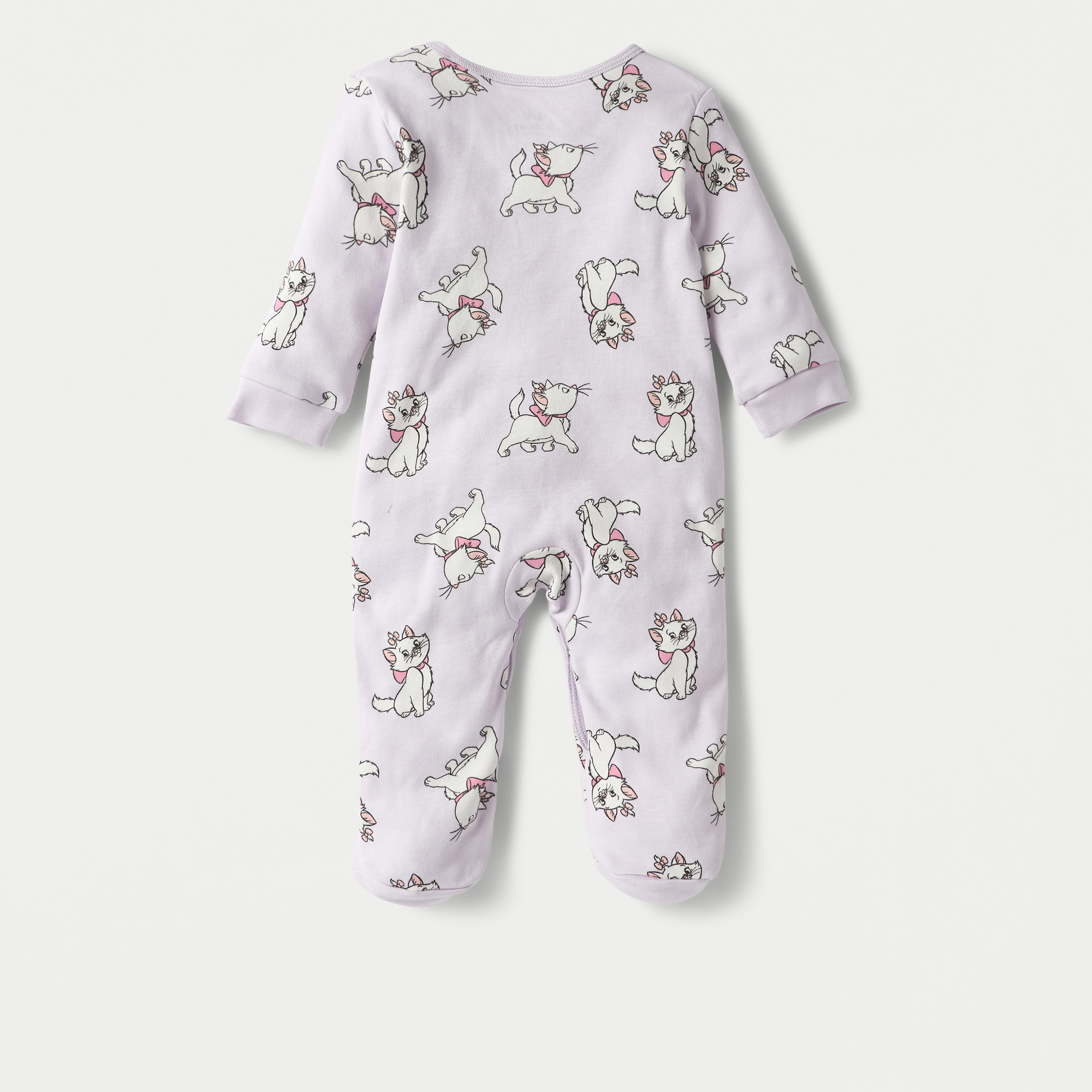 Juniors Marie Print Long Sleeves Sleepsuit with Button Closure-baby-girls-clothing-nightwear-sleepsuits-image-2