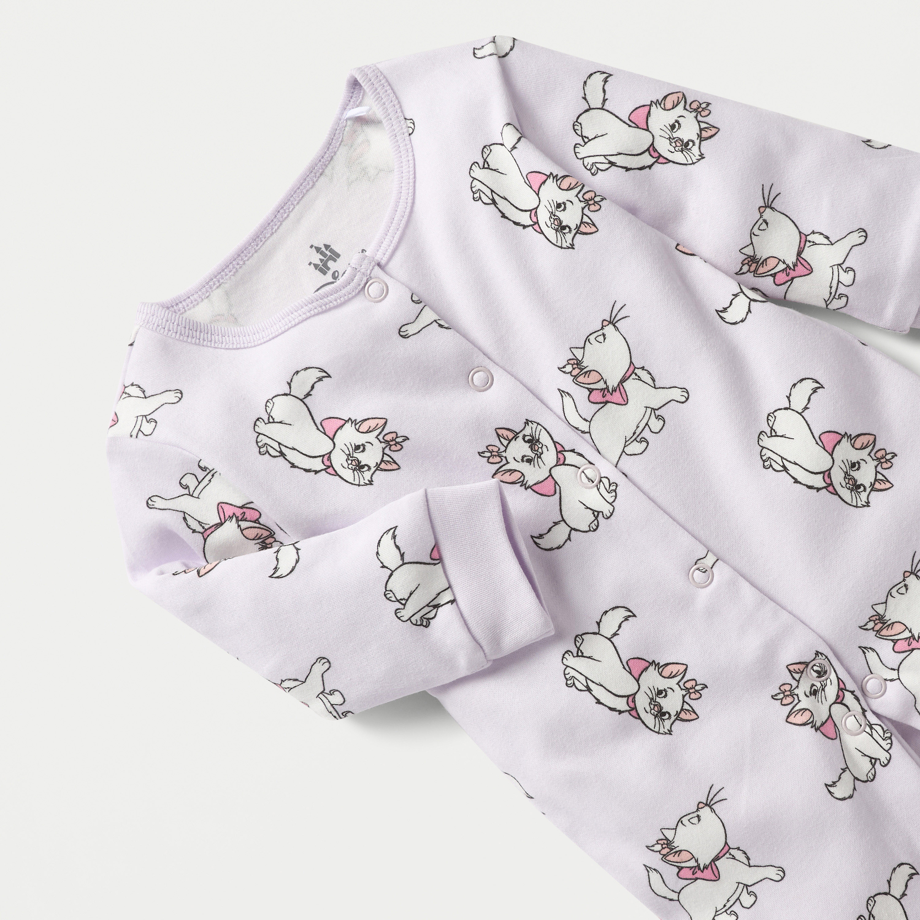 Juniors Marie Print Long Sleeves Sleepsuit with Button Closure-baby-girls-clothing-nightwear-sleepsuits-image-3