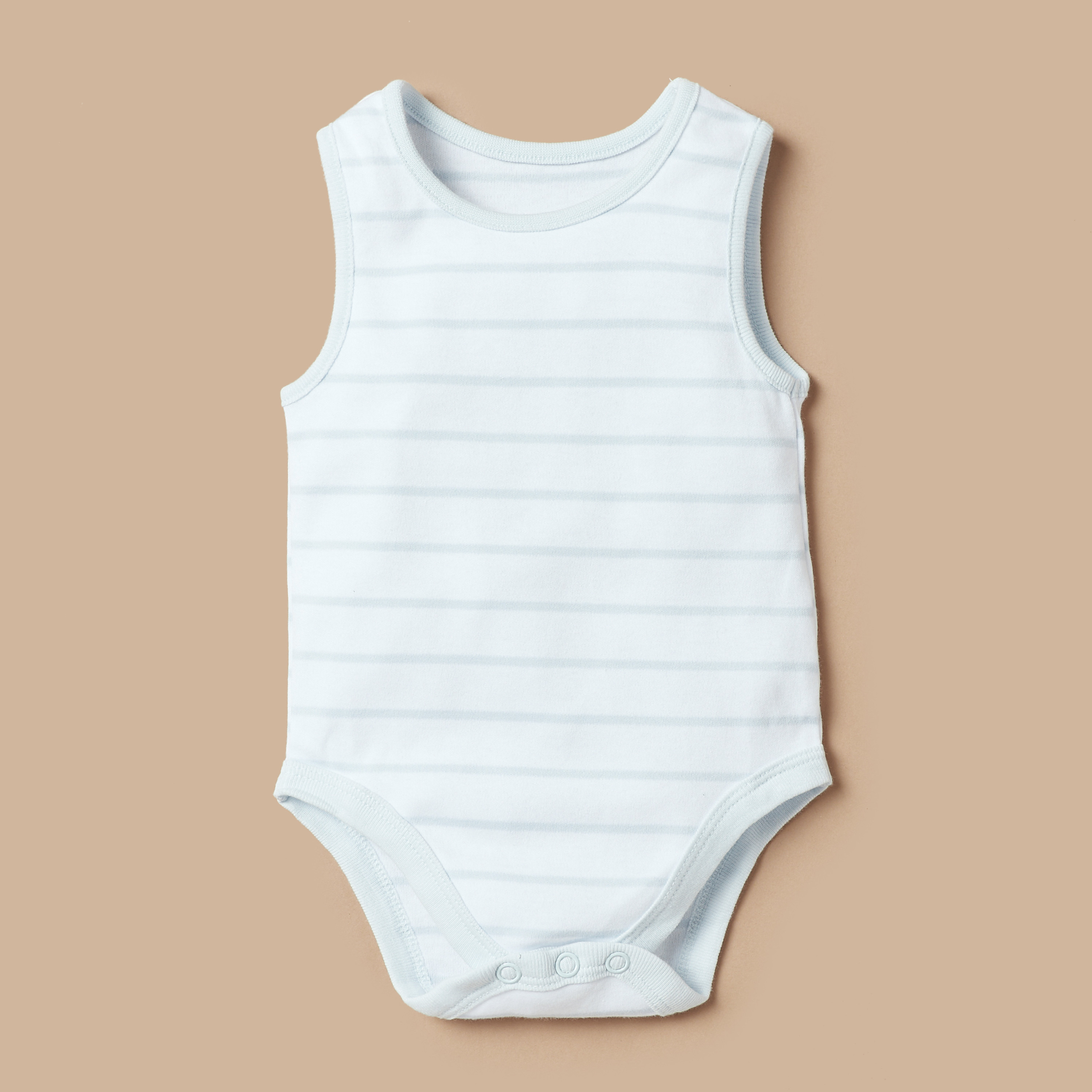 Juniors Printed Sleeveless Bodysuit with Button Closure - Set of 5-baby-boys-clothing-multipacks-image-2