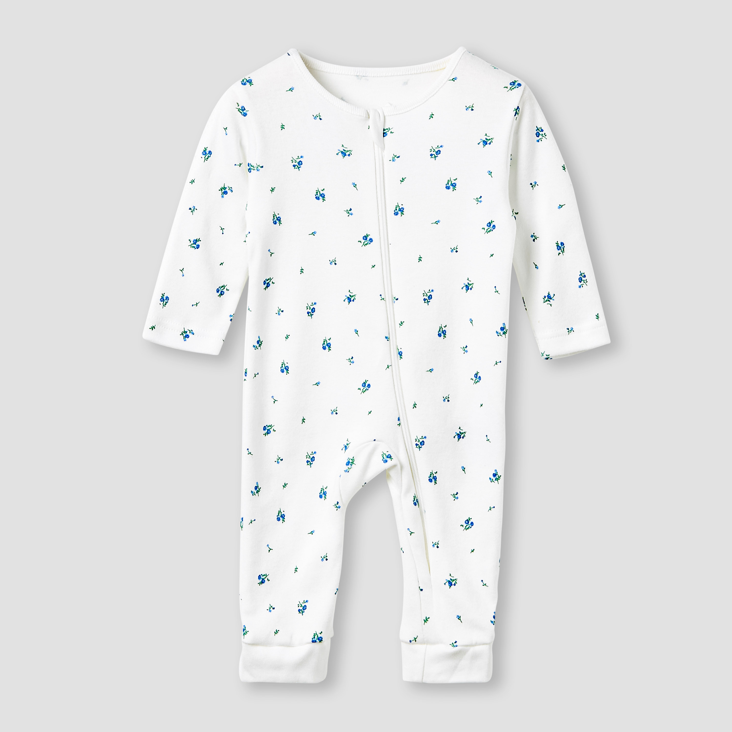 Juniors Round Neck Sleepsuit with Print - Cotton - Long Sleeves - Set of 3-baby-girls-clothing-nightwear-sleepsuits-image-3