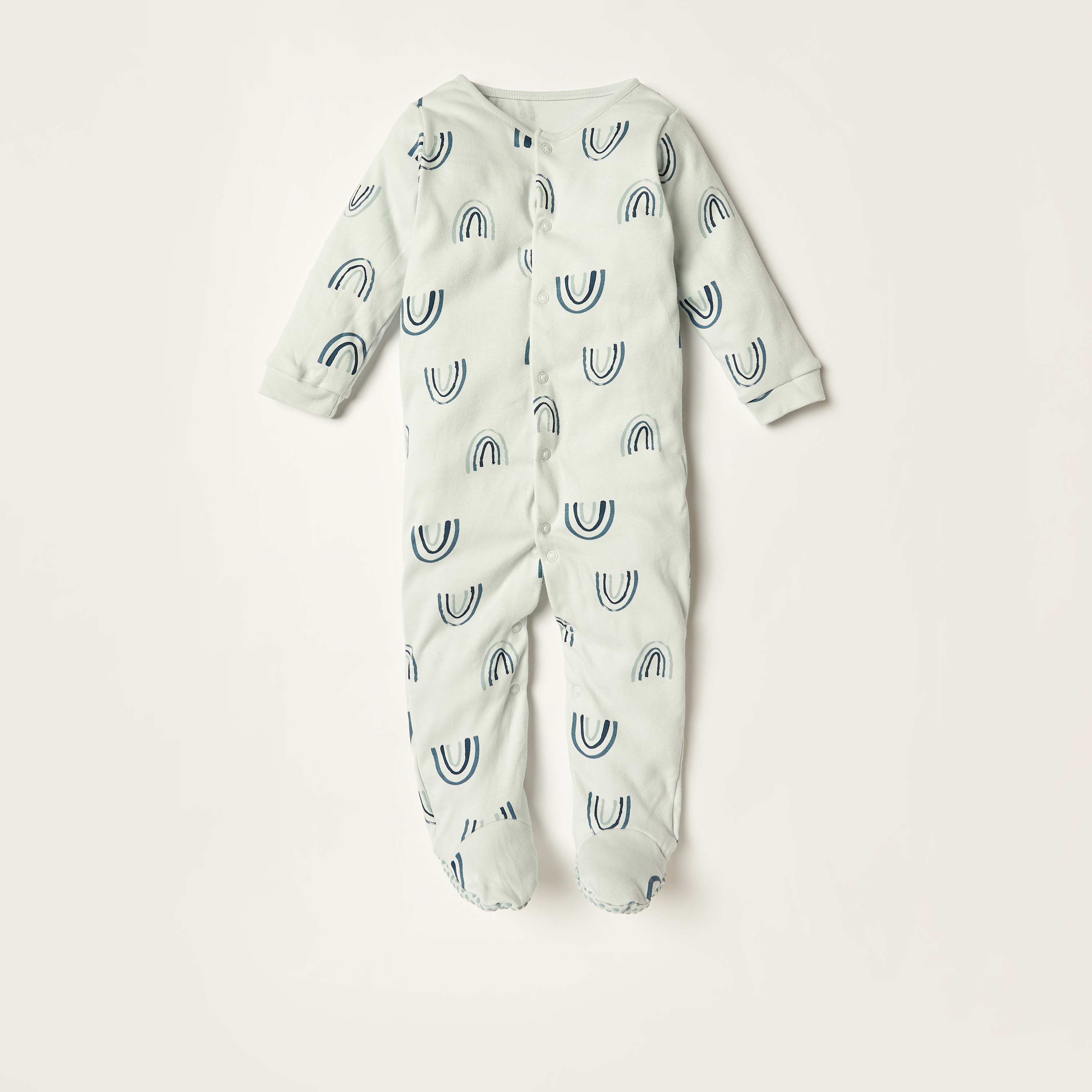 بدلات نوم بأكمام طويلة وطبعات وأزرار إغلاق من جونيورز - طقم من 3 قطع-baby-boys-clothing-nightwear-sleepsuits-image-4