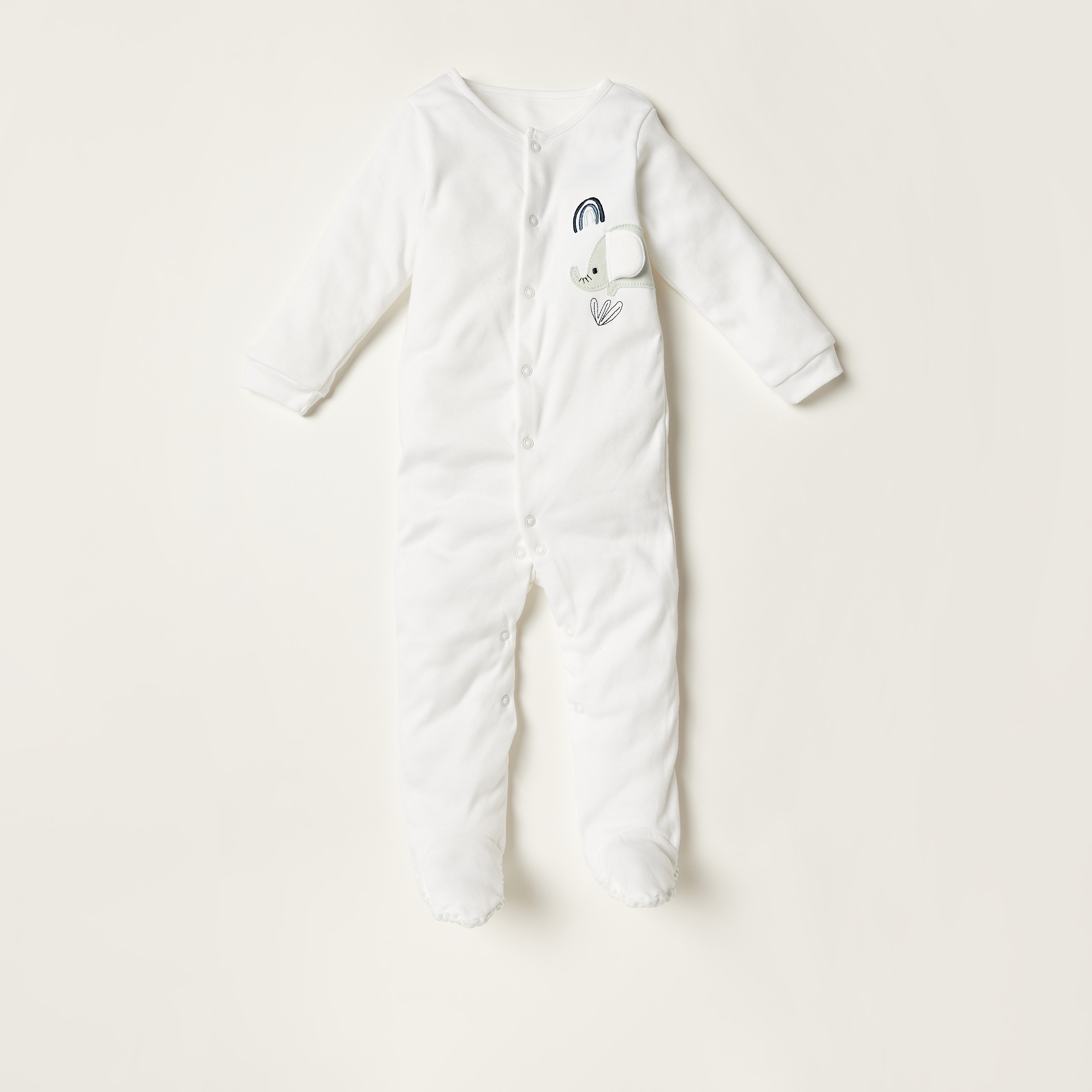 بدلات نوم بأكمام طويلة وطبعات وأزرار إغلاق من جونيورز - طقم من 3 قطع-baby-boys-clothing-nightwear-sleepsuits-image-5
