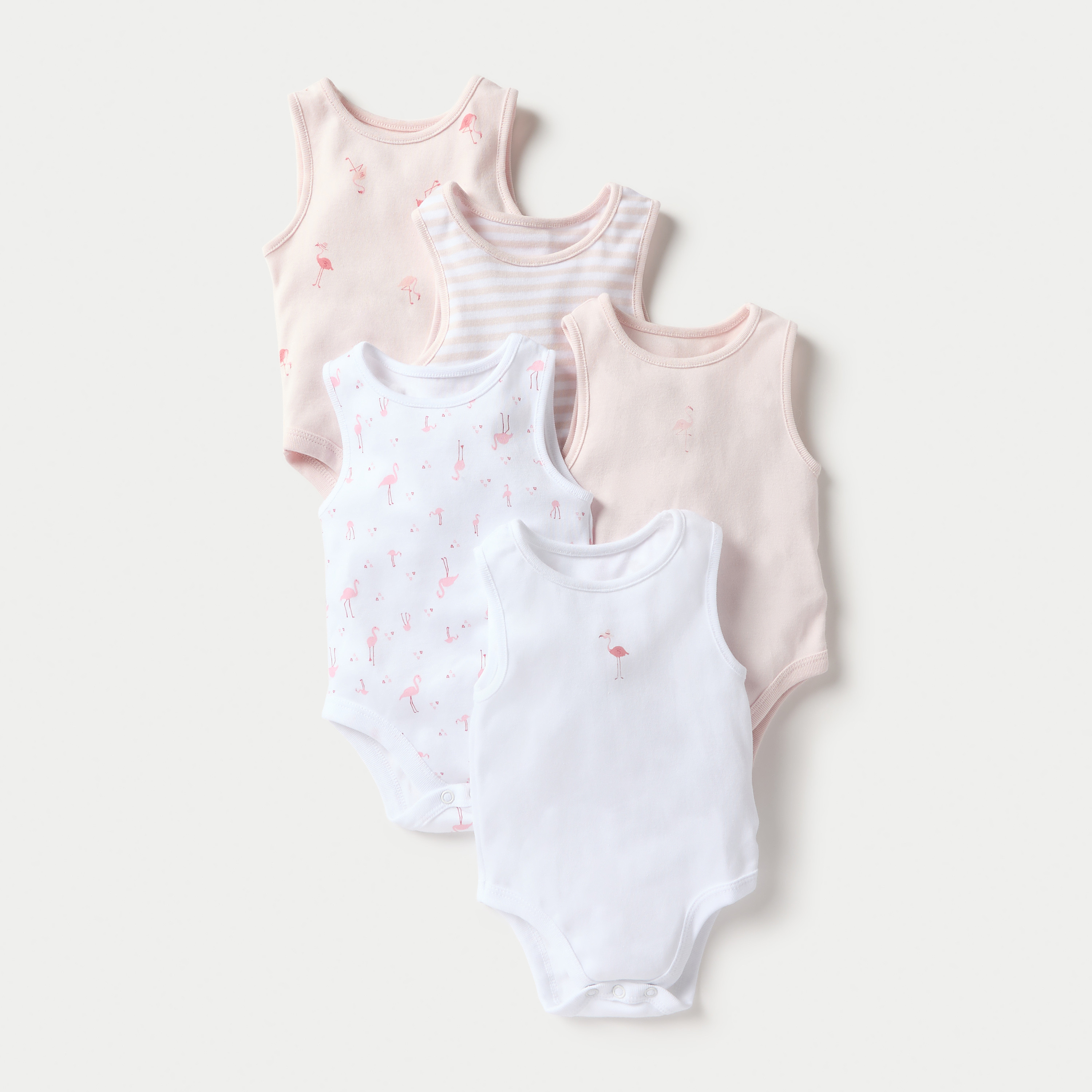 Juniors Printed Sleeveless Bodysuit - Set of 5-promo_babyshop_Buy2for115_BAH130126-image-1