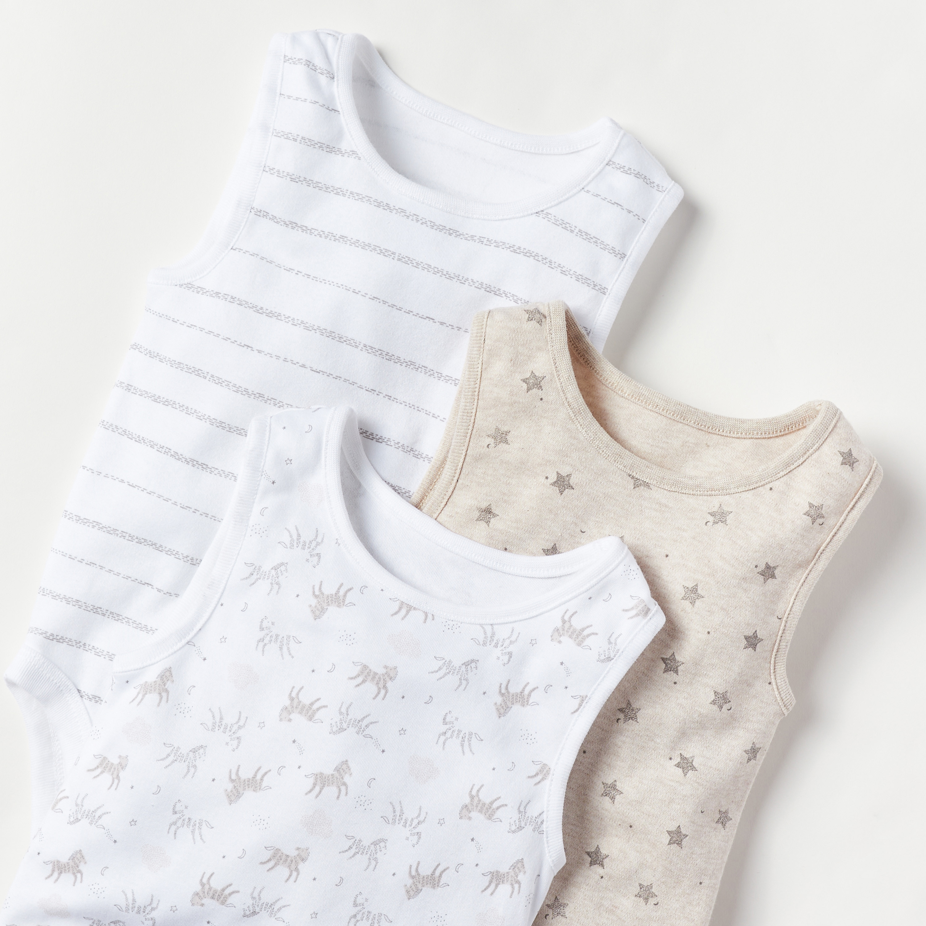 Juniors Printed Sleeveless Bodysuit - Set of 5-baby-boys-clothing-bodysuits-image-2