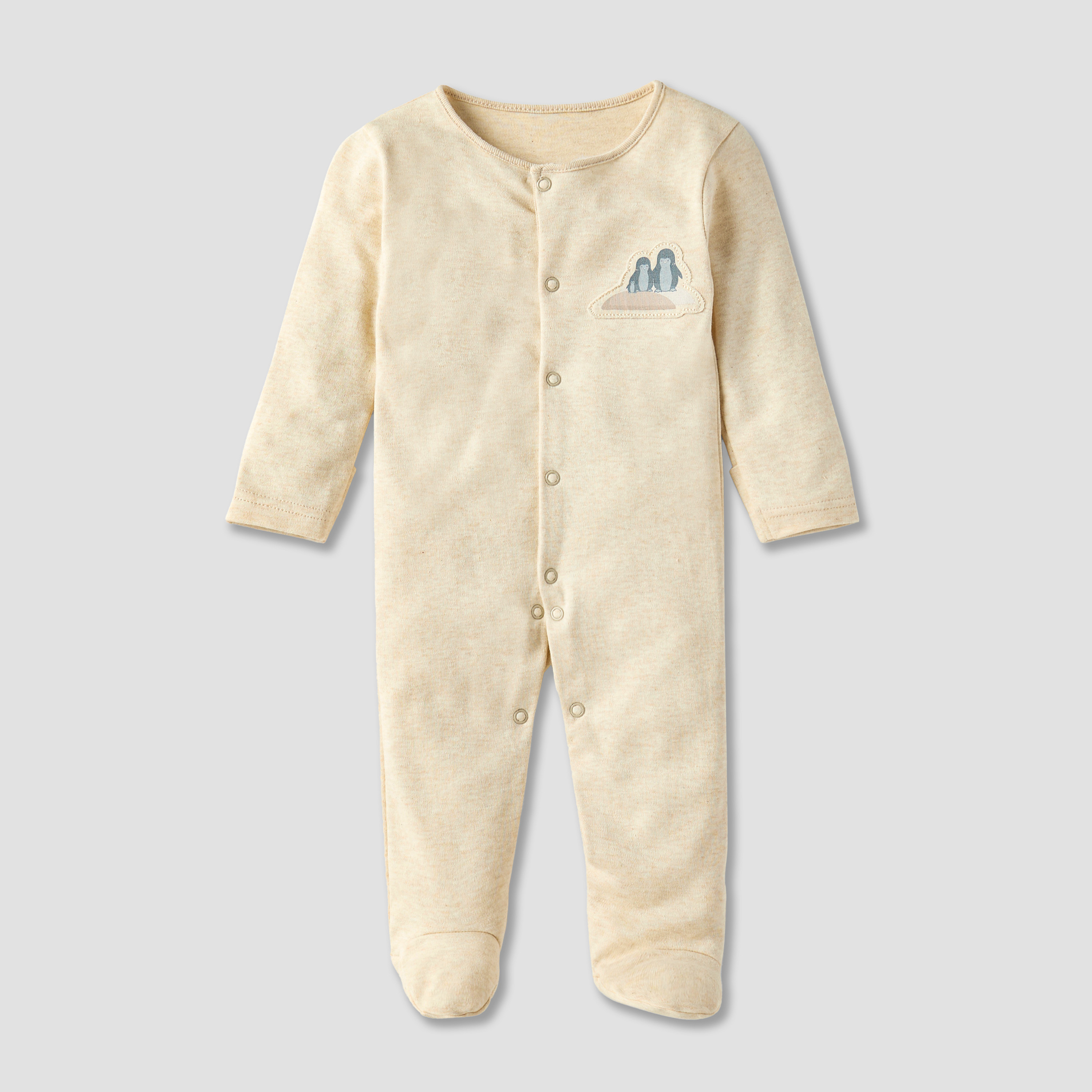 Juniors Printed Sleepsuit with Long Sleeves and Snap Button Closure - Set of 3-baby-boys-clothing-nightwear-sleepsuits-image-2