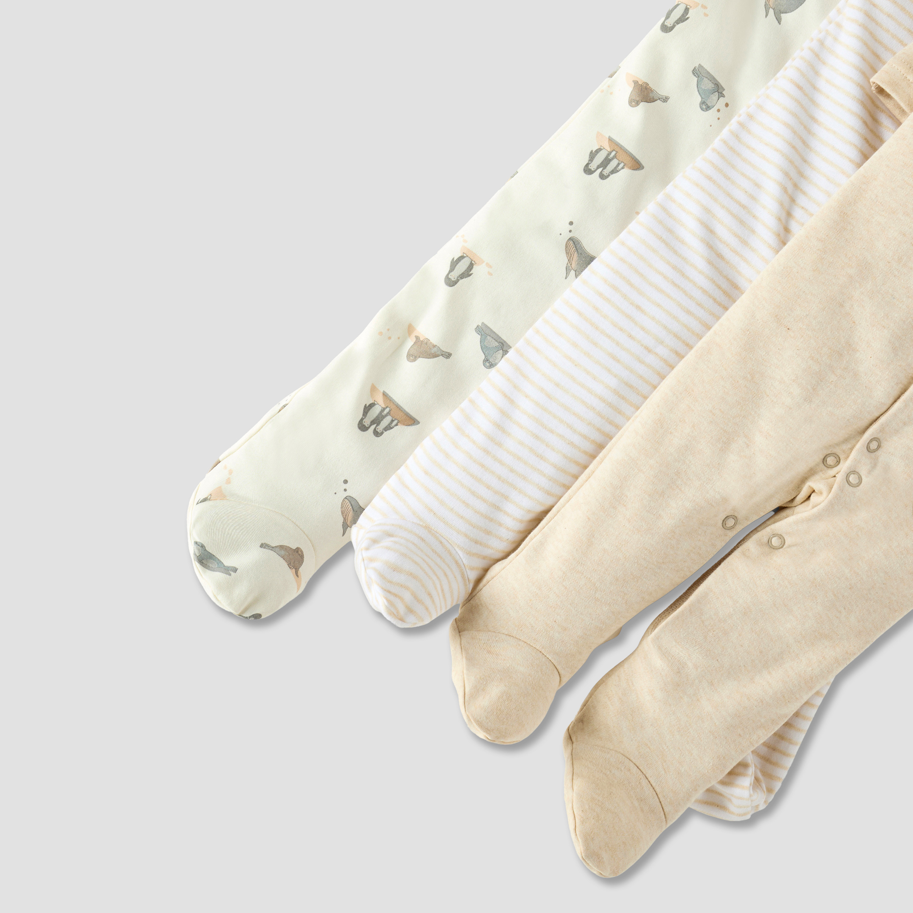 Juniors Printed Sleepsuit with Long Sleeves and Snap Button Closure - Set of 3-baby-boys-clothing-nightwear-sleepsuits-image-6