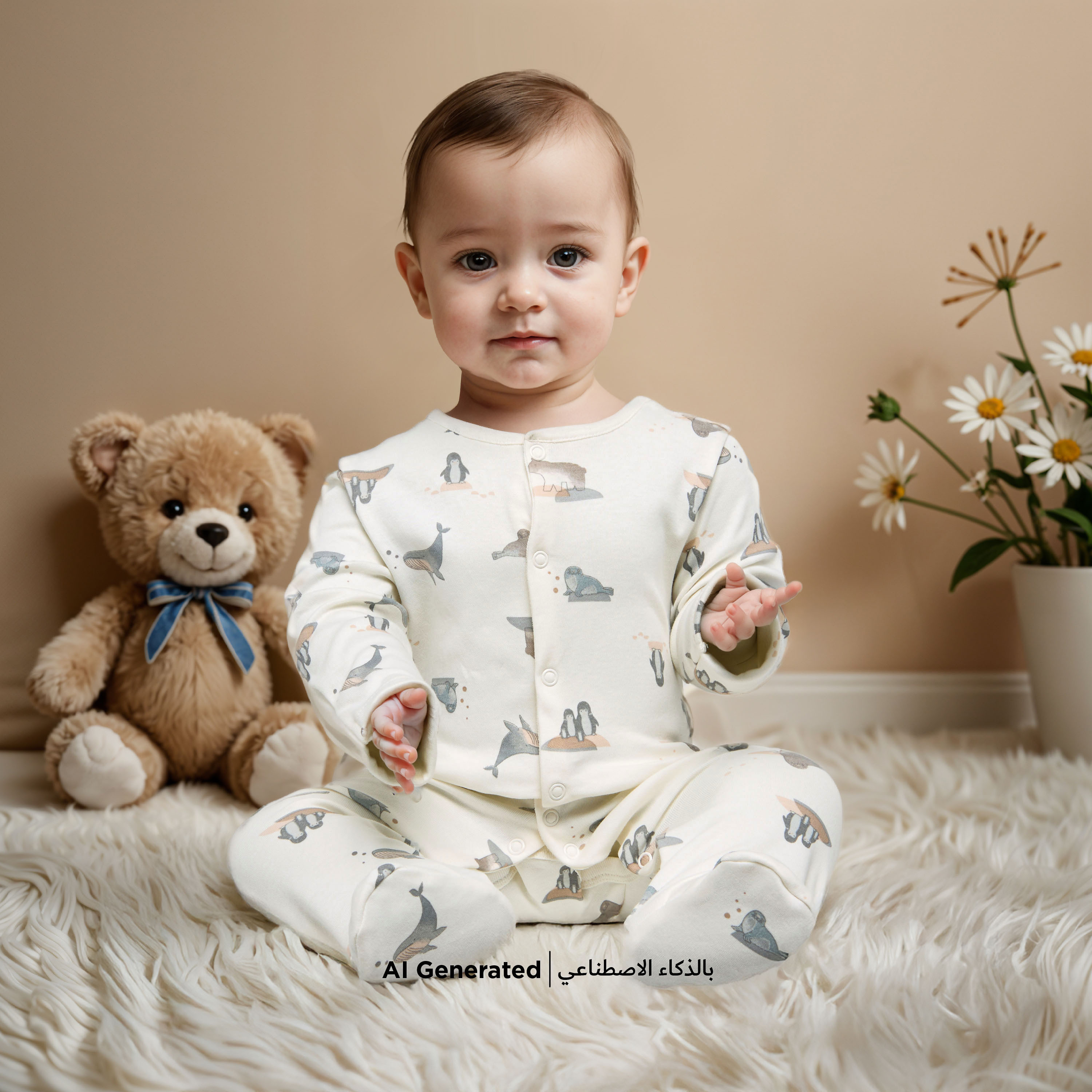 Juniors Printed Sleepsuit with Long Sleeves and Snap Button Closure - Set of 3-baby-boys-clothing-nightwear-sleepsuits-image-7