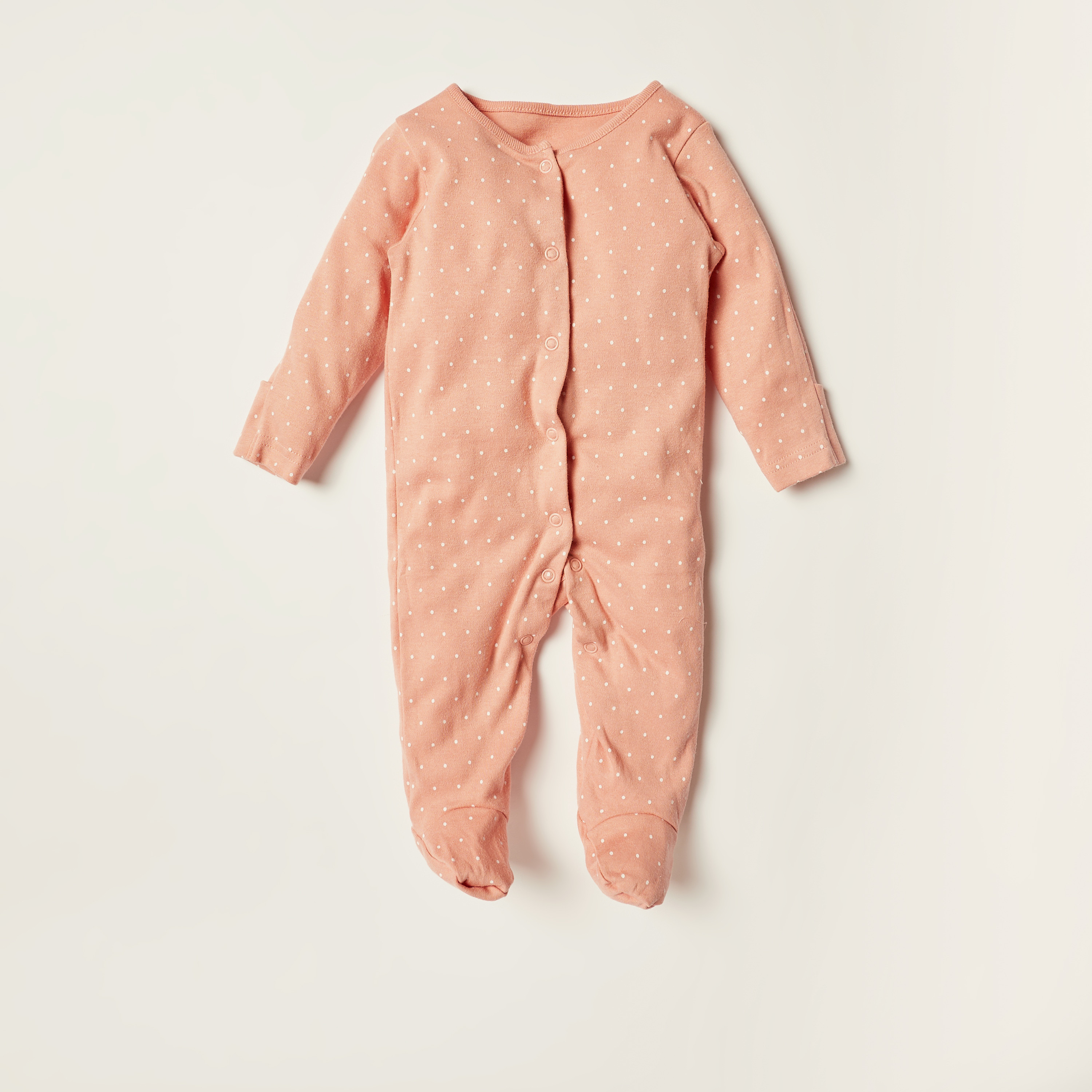 Juniors Printed Long Sleeves Sleepsuit with Button Closure - Set of 3-baby-girls-clothing-nightwear-sleepsuits-image-5