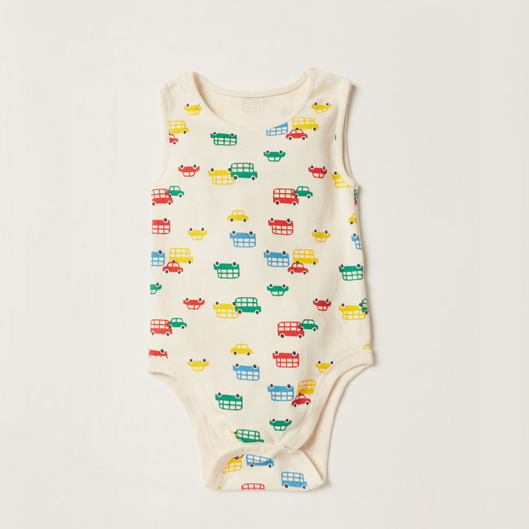 Juniors Printed Sleeveless Bodysuit - Set of 5