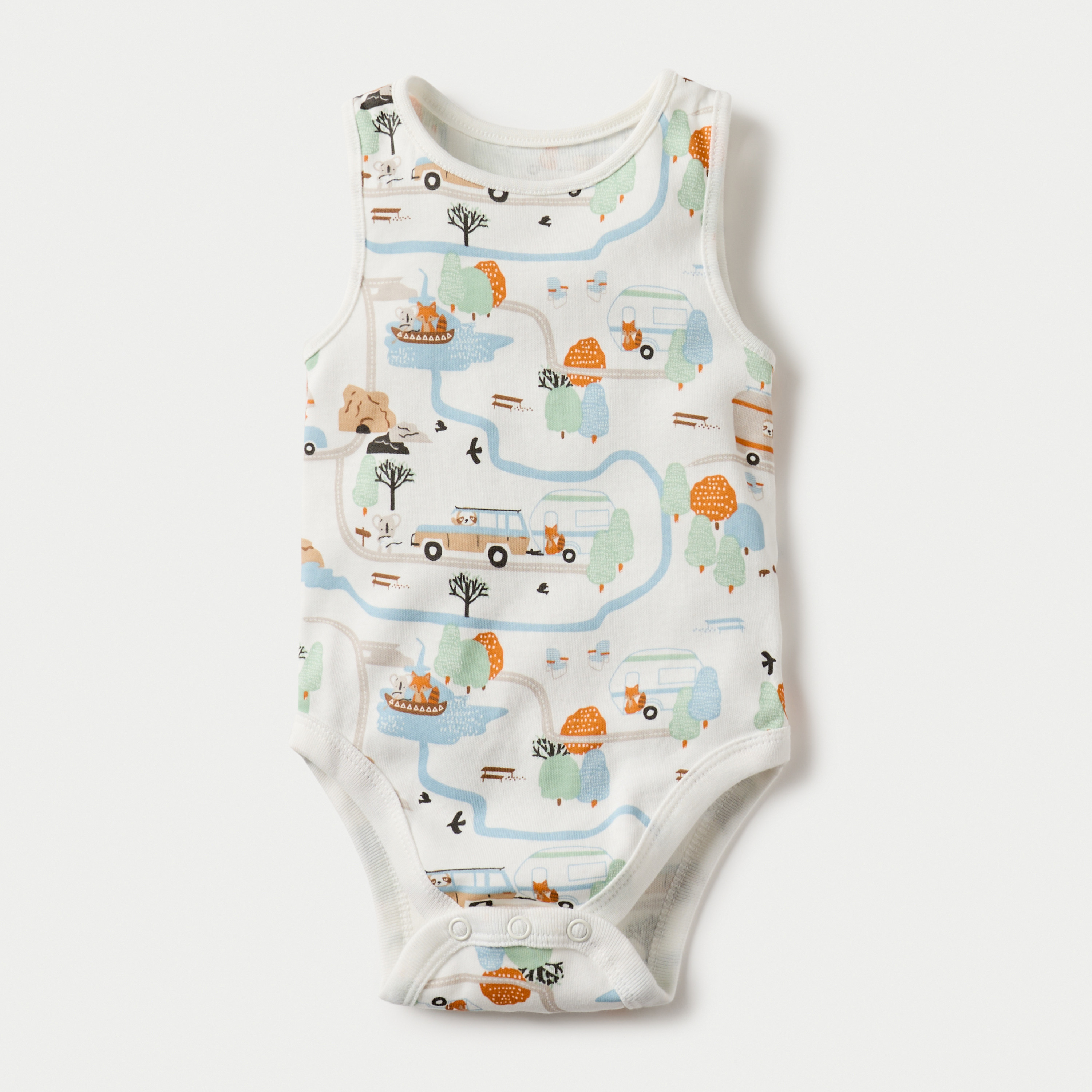 طقم بودي سوت دون أكمام 5 قطع بزر إغلاق وطبعات من جونيورز-baby-boys-clothing-multipacks-image-2