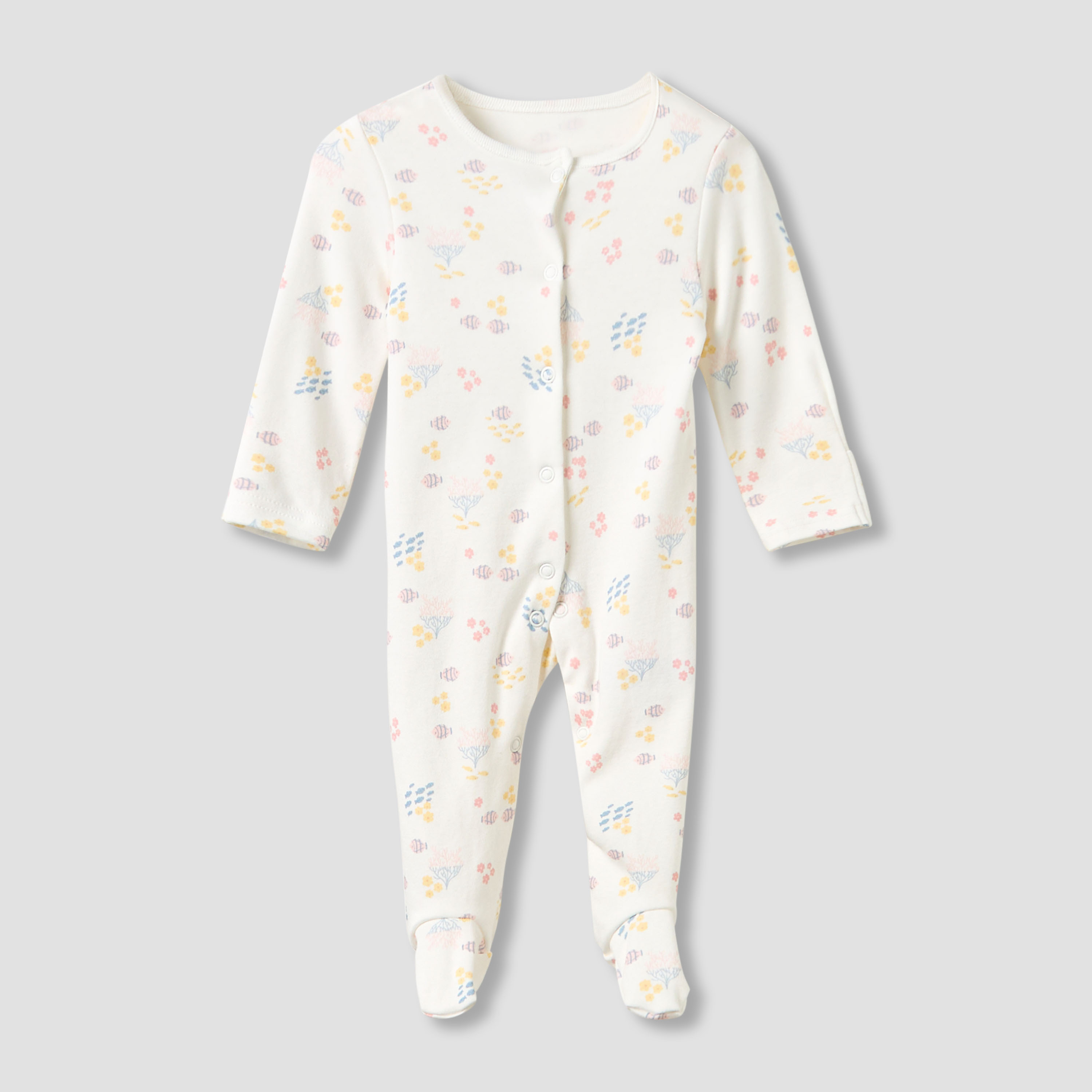 Juniors Crew Neck Sleepsuit with Print - Cotton - Long Sleeves - Set of 3-baby-girls-clothing-nightwear-sleepsuits-image-4