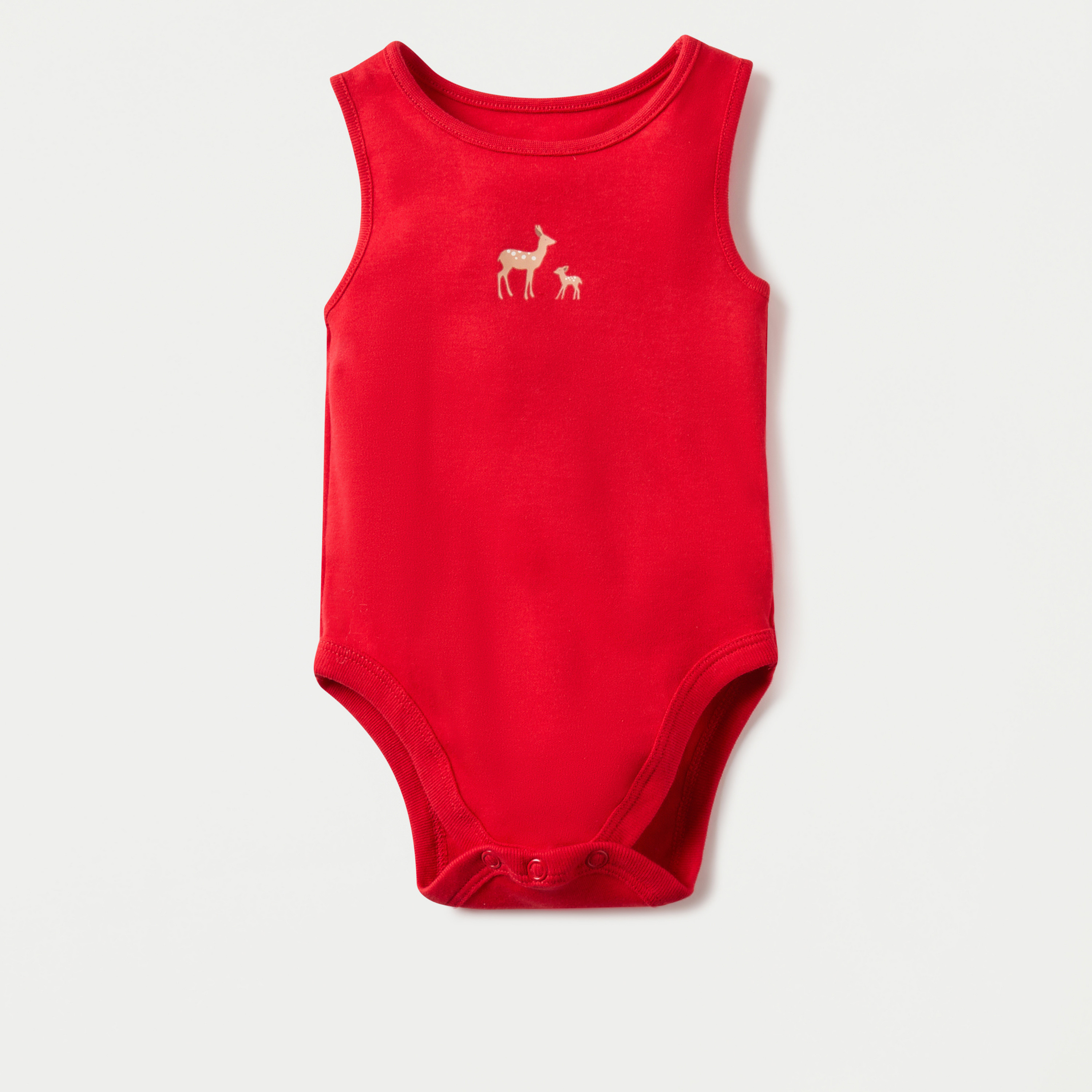 Juniors Printed Sleeveless Bodysuit with Button Closure - Set of 5-baby-girls-clothing-bodysuits-image-2