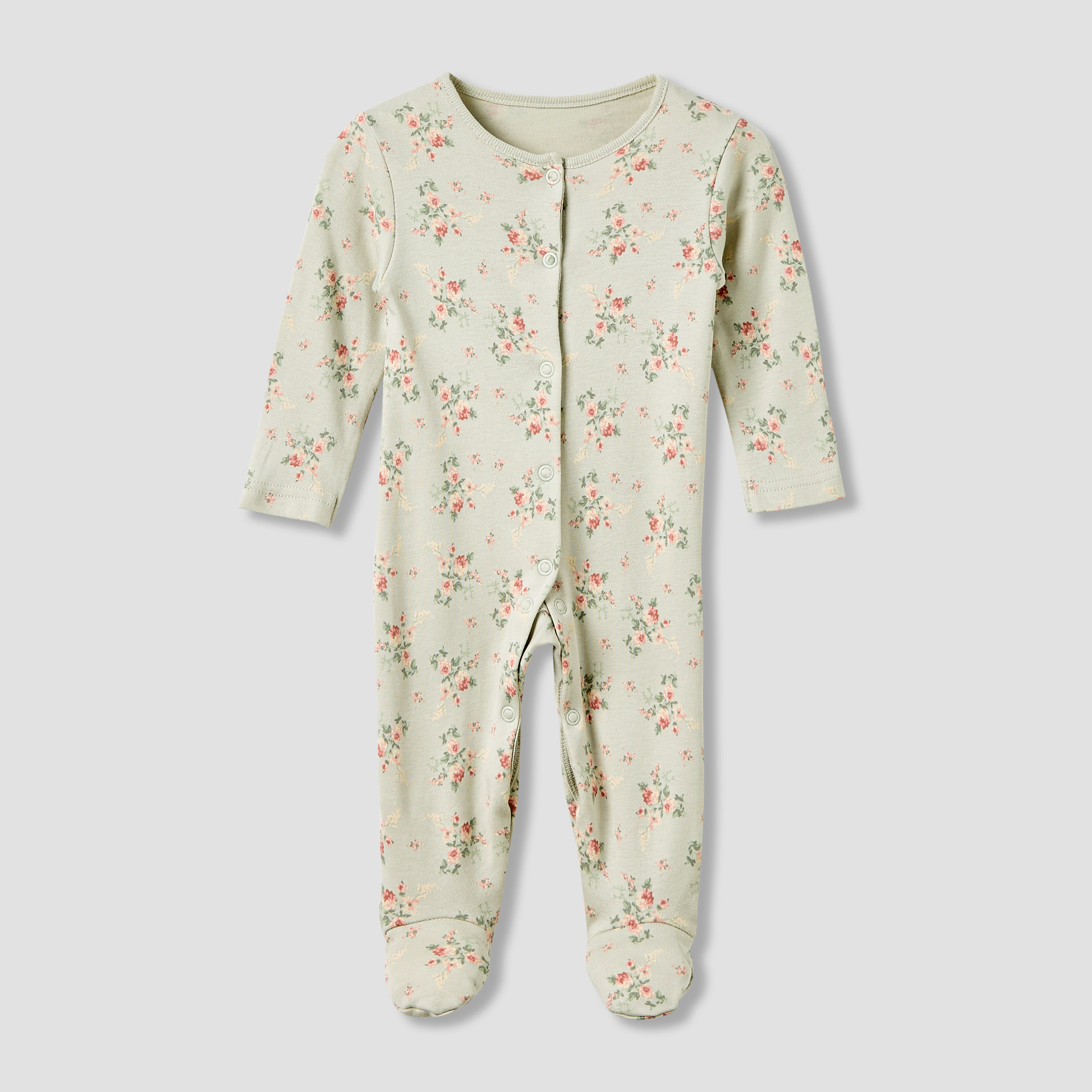 Juniors Crew Neck Sleepsuit with Floral Print - Cotton - Long Sleeves - Set of 3-promo_babyshop_Buy2for115_QAT130126-image-3