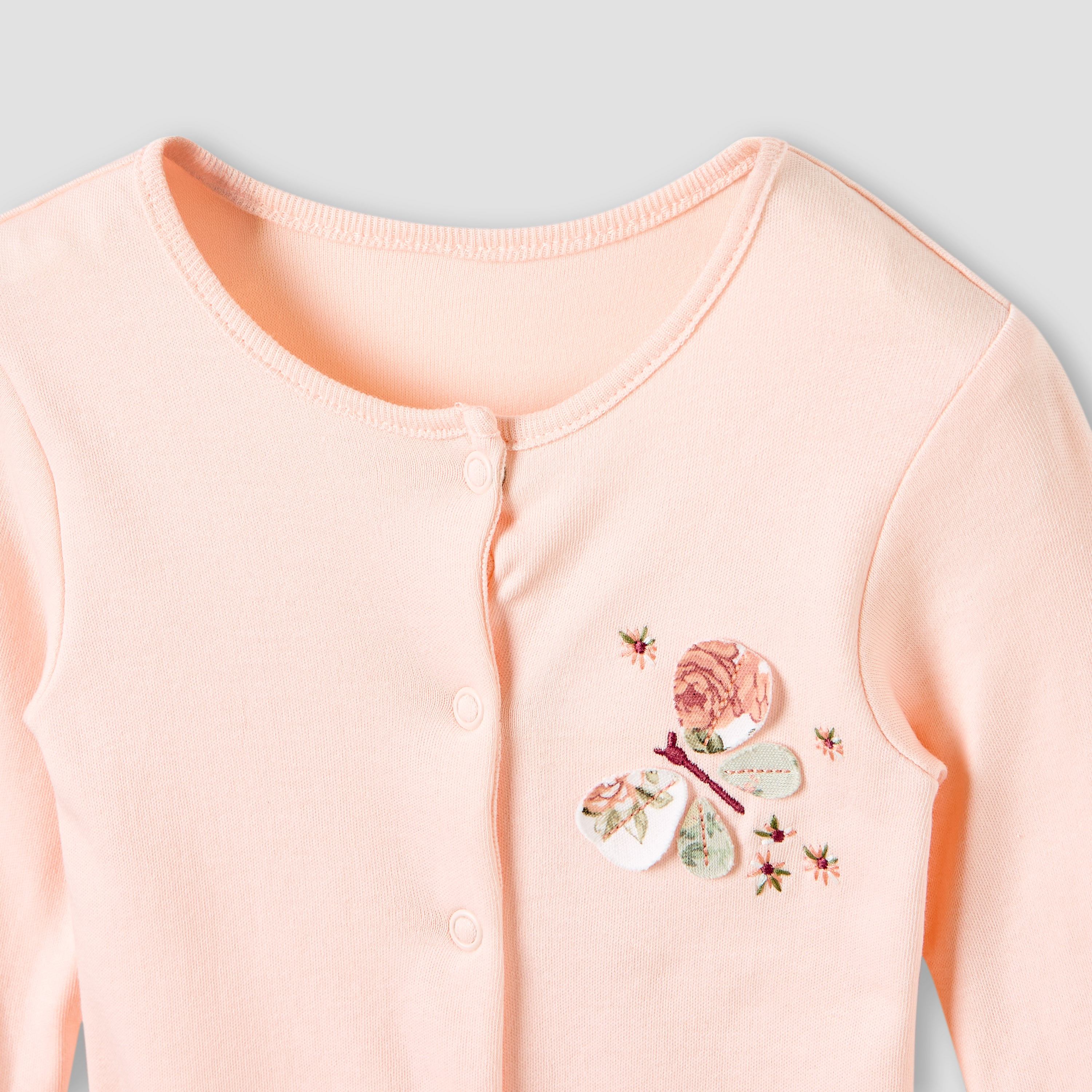 Juniors Crew Neck Sleepsuit with Floral Print - Cotton - Long Sleeves - Set of 3-promo_babyshop_Buy2for115_QAT130126-image-5