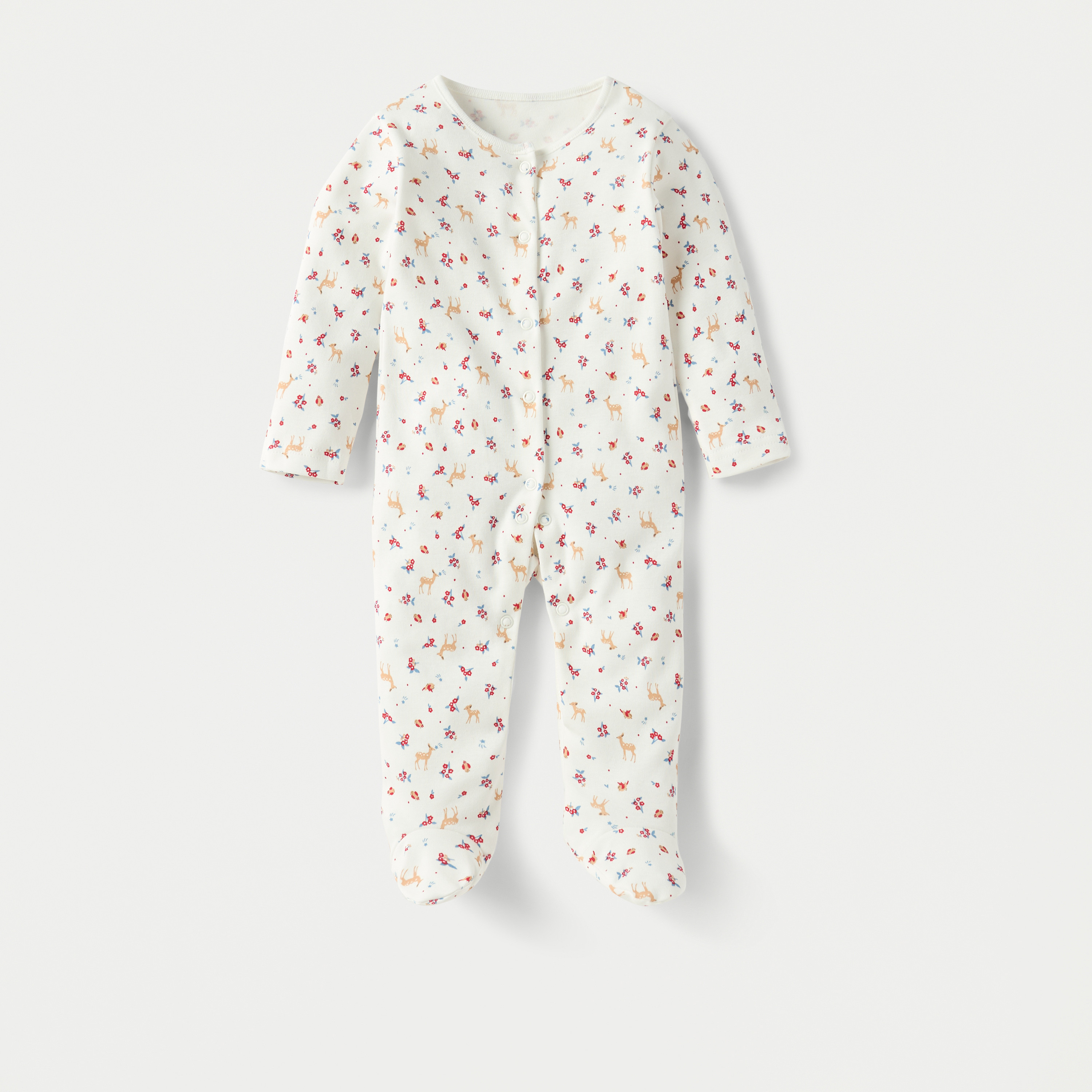 Juniors Assorted Closed Feet Sleepsuit with Long Sleeves and Zip Closure - Set of 5-baby-girls-clothing-nightwear-sleepsuits-image-2