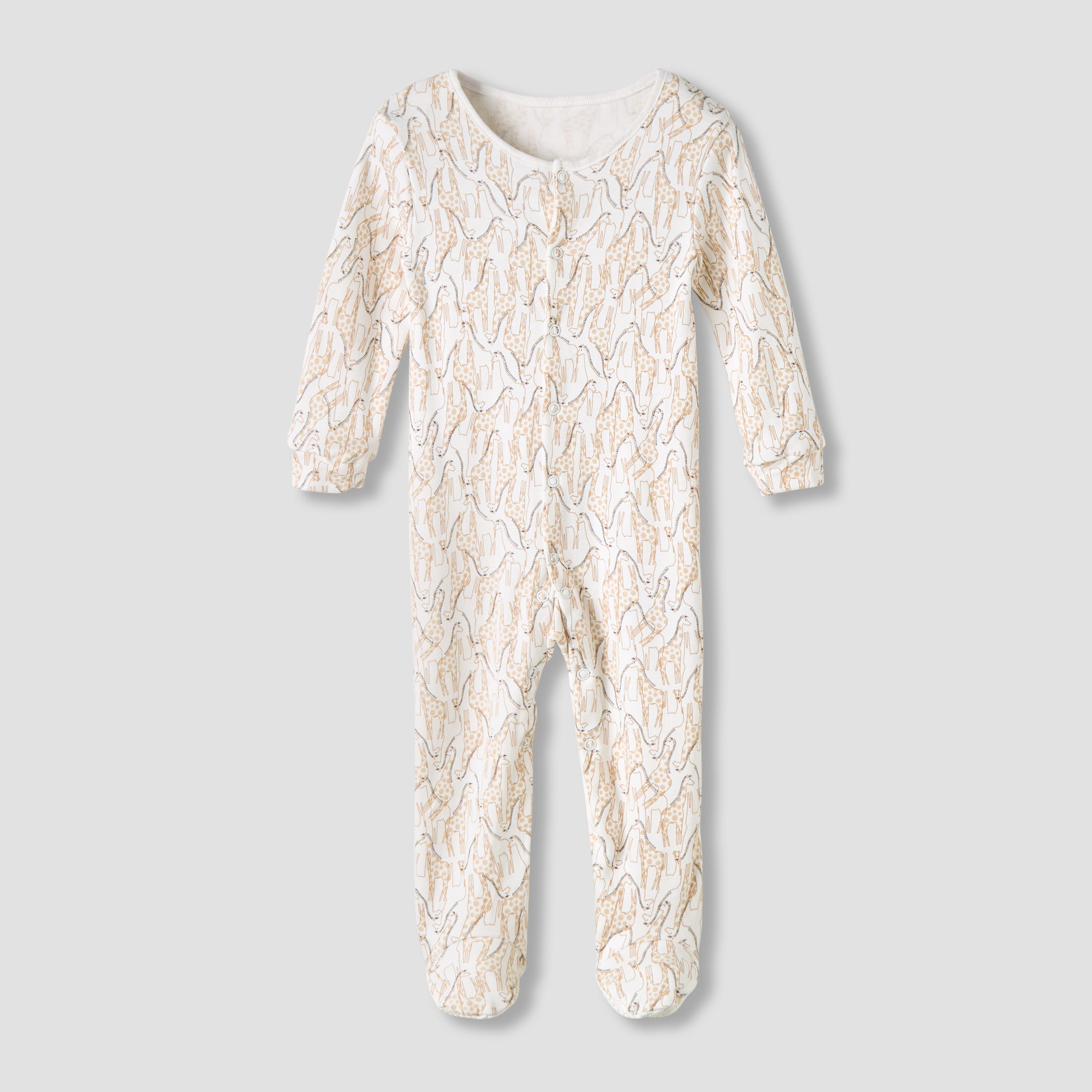 Juniors Round Neck Sleepsuit with Snap Button Closure - Cotton - Long Sleeves - Set of 3-promo_babyshop_Buy2for115_QAT130126-image-2