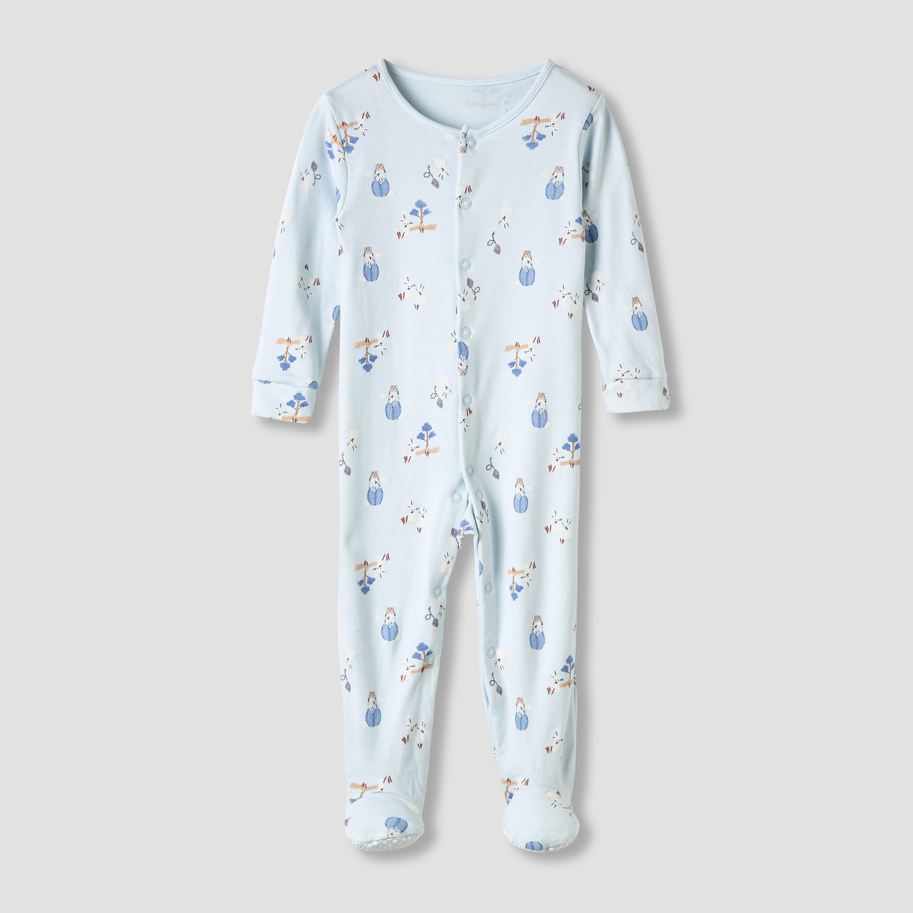 Juniors Round Neck Sleepsuit with Snap Button Closure - Cotton - Long Sleeves - Set of 3-promo_babyshop_Buy2for115_UAE130126-image-2