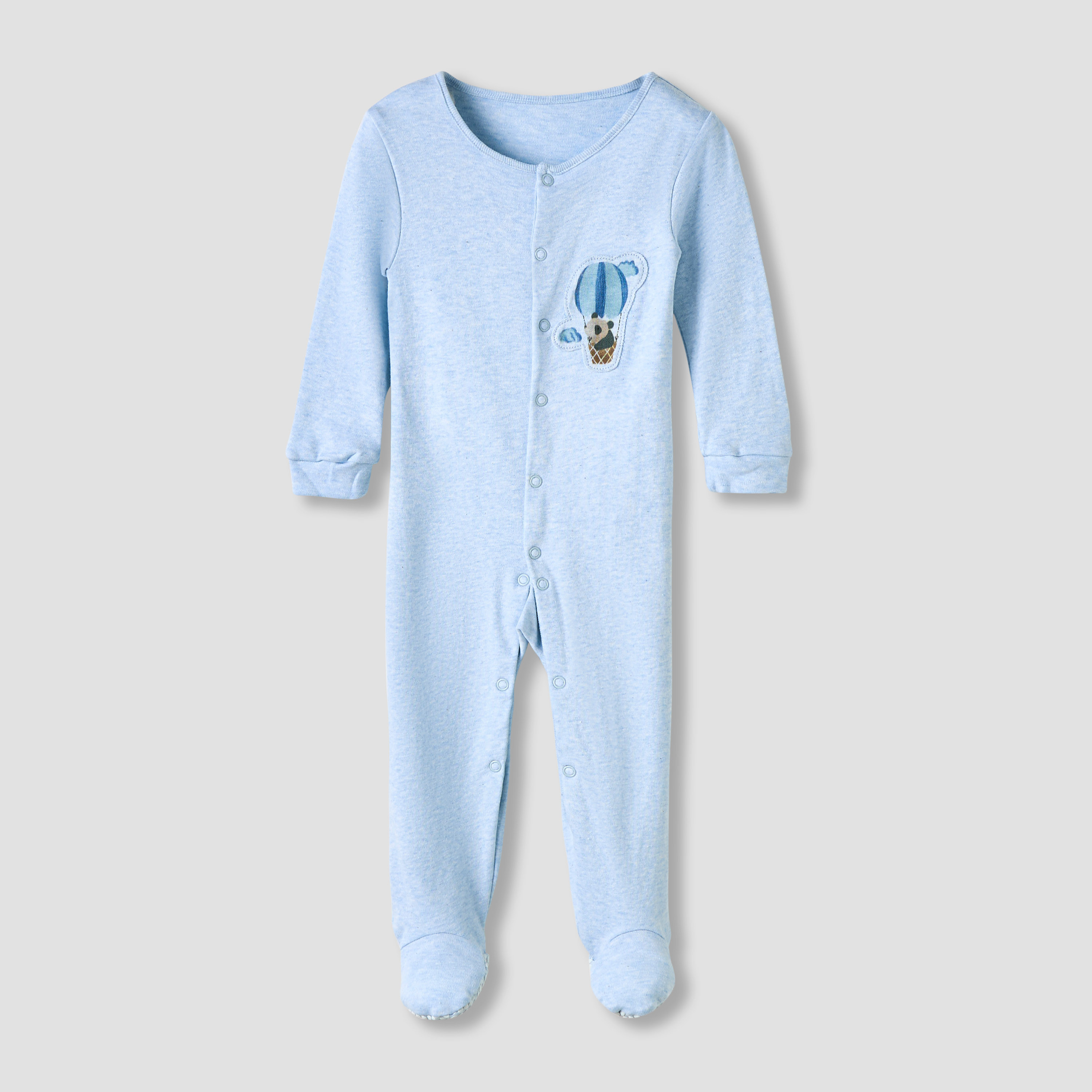 Juniors Round Neck Sleepsuit with Snap Button Closure - Cotton - Long Sleeves - Set of 3-promo_babyshop_Buy2for115_UAE130126-image-3