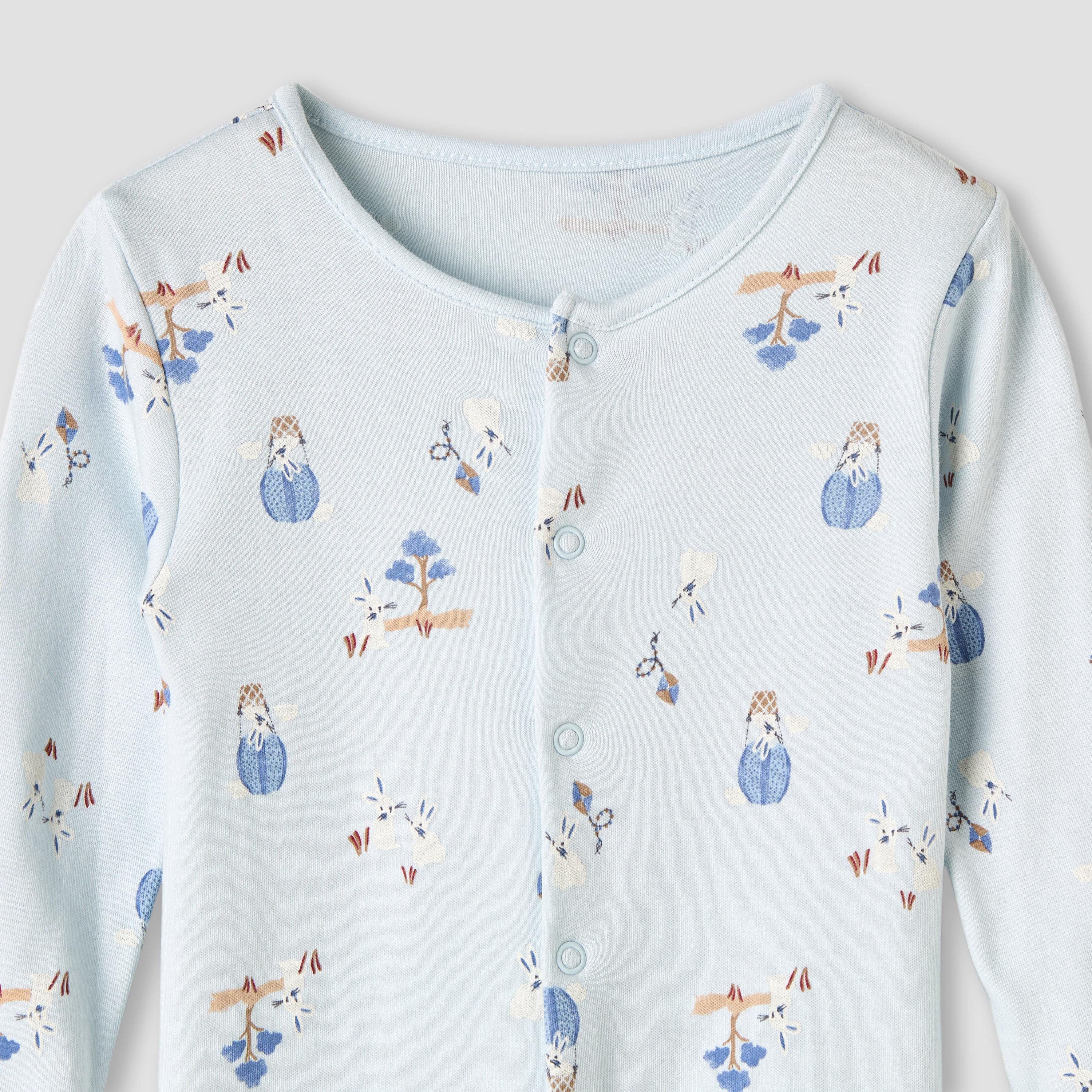 Juniors Round Neck Sleepsuit with Snap Button Closure - Cotton - Long Sleeves - Set of 3-promo_babyshop_Buy2for115_UAE130126-image-5