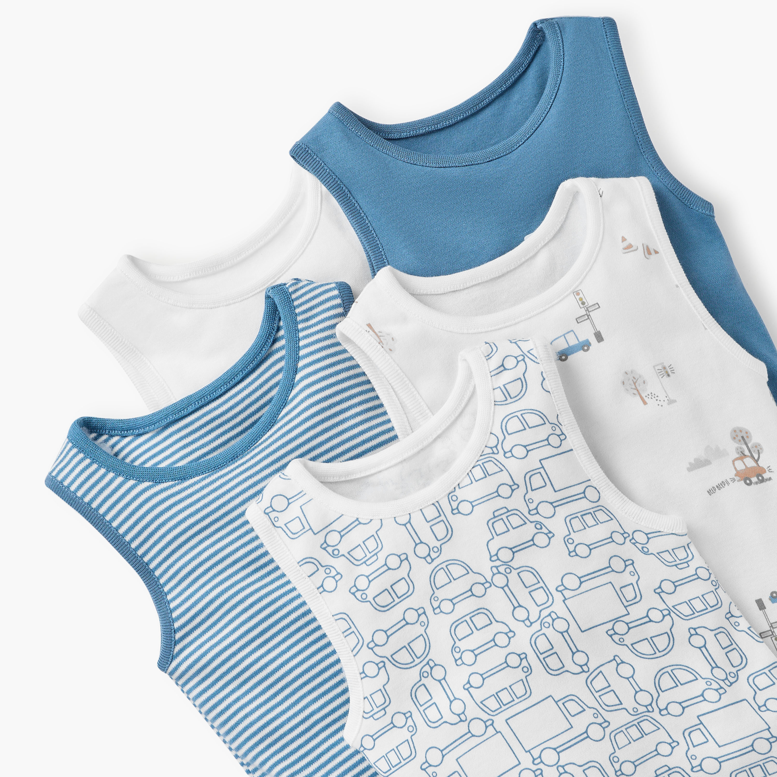 Juniors Printed Sleeveless Bodysuit - Set of 5-promo_babyshop_Buy2for115_KSA130126-image-7