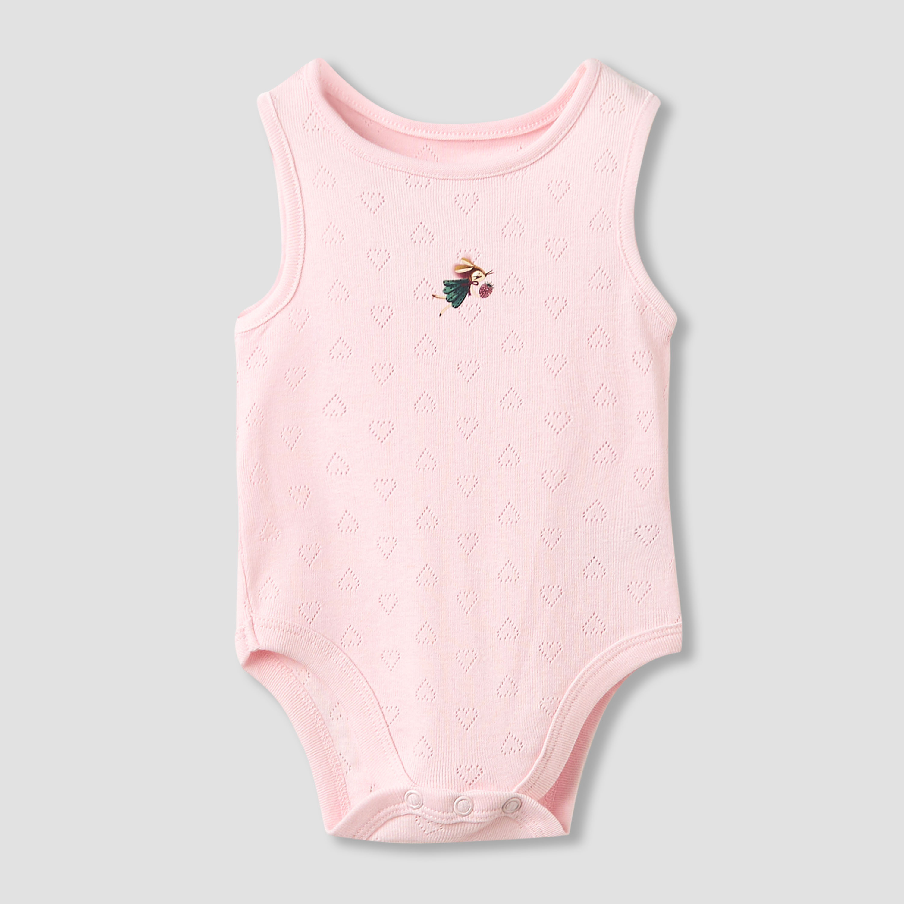 Set of 5, Juniors Cotton Crew Neck Sleeveless Bodysuit with Print-baby-girls-clothing-multipacks-image-2