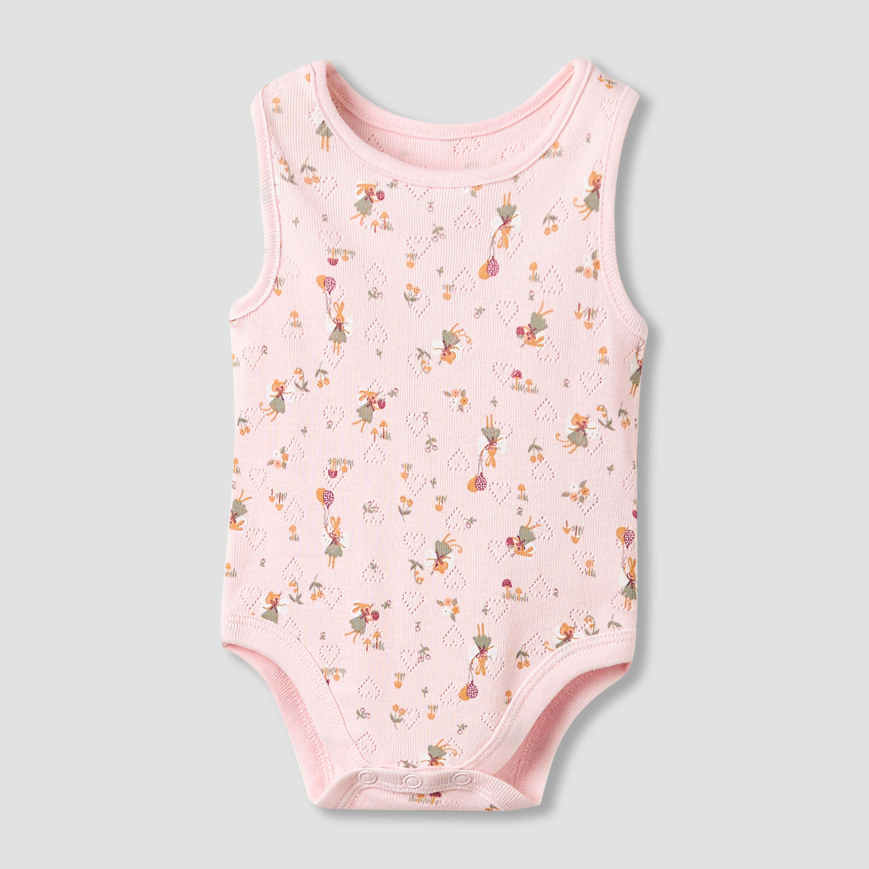 Set of 5, Juniors Cotton Crew Neck Sleeveless Bodysuit with Print-baby-girls-clothing-multipacks-image-5