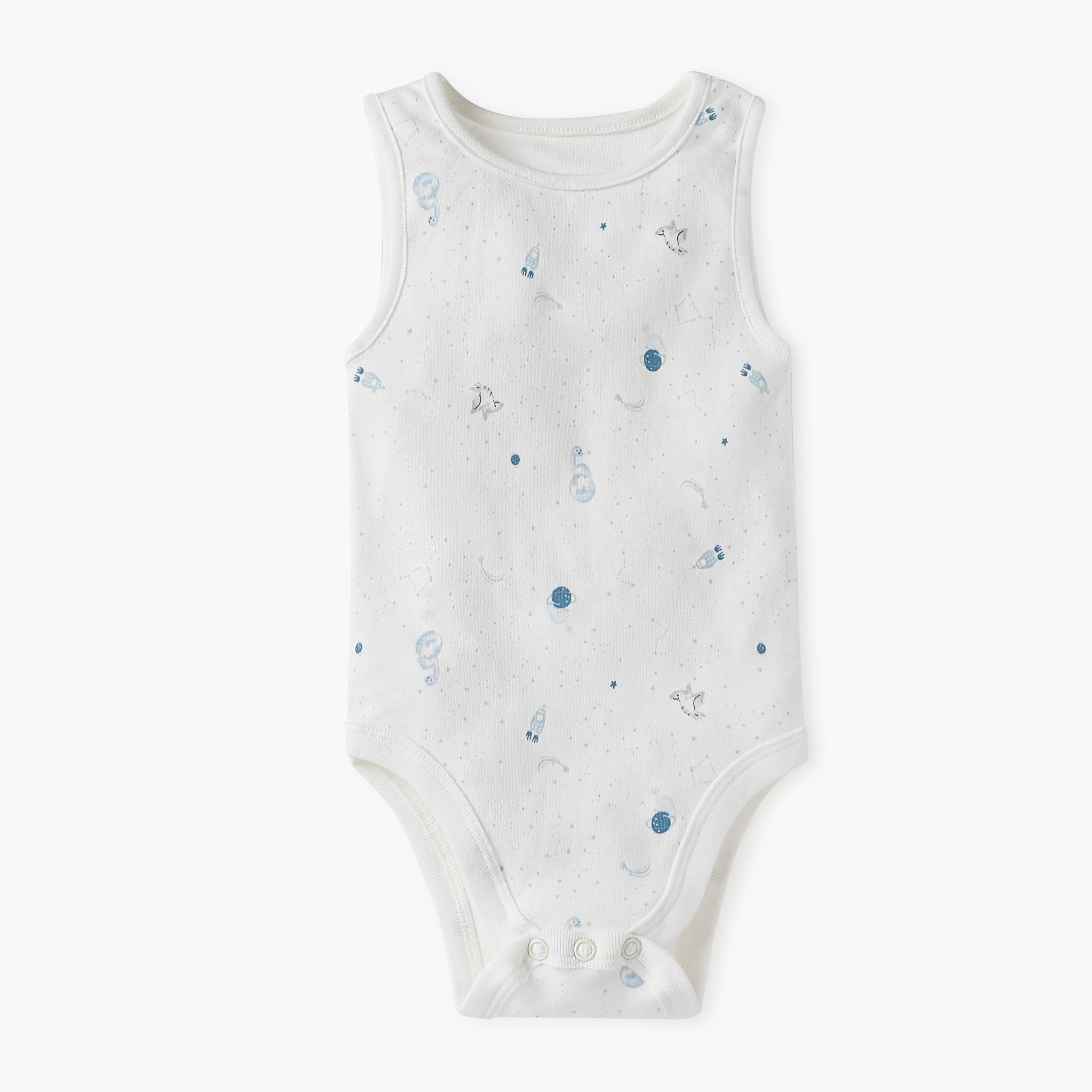 Juniors Printed Sleeveless Bodysuit - Set of 5-baby-boys-clothing-bodysuits-image-5