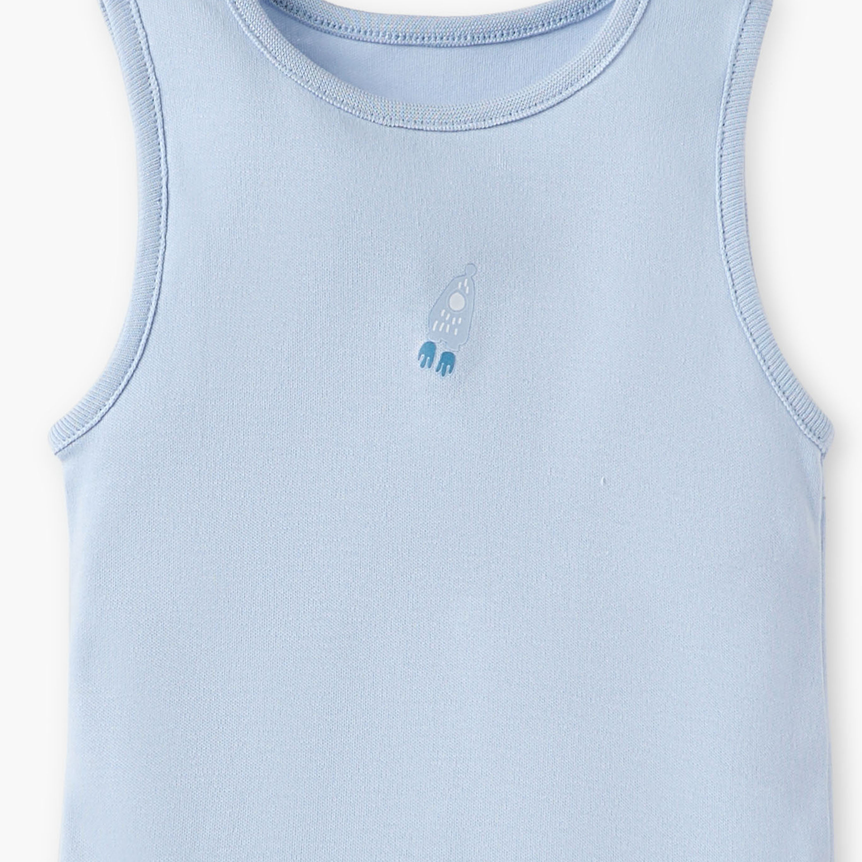 Juniors Printed Sleeveless Bodysuit - Set of 5-baby-boys-clothing-bodysuits-image-9