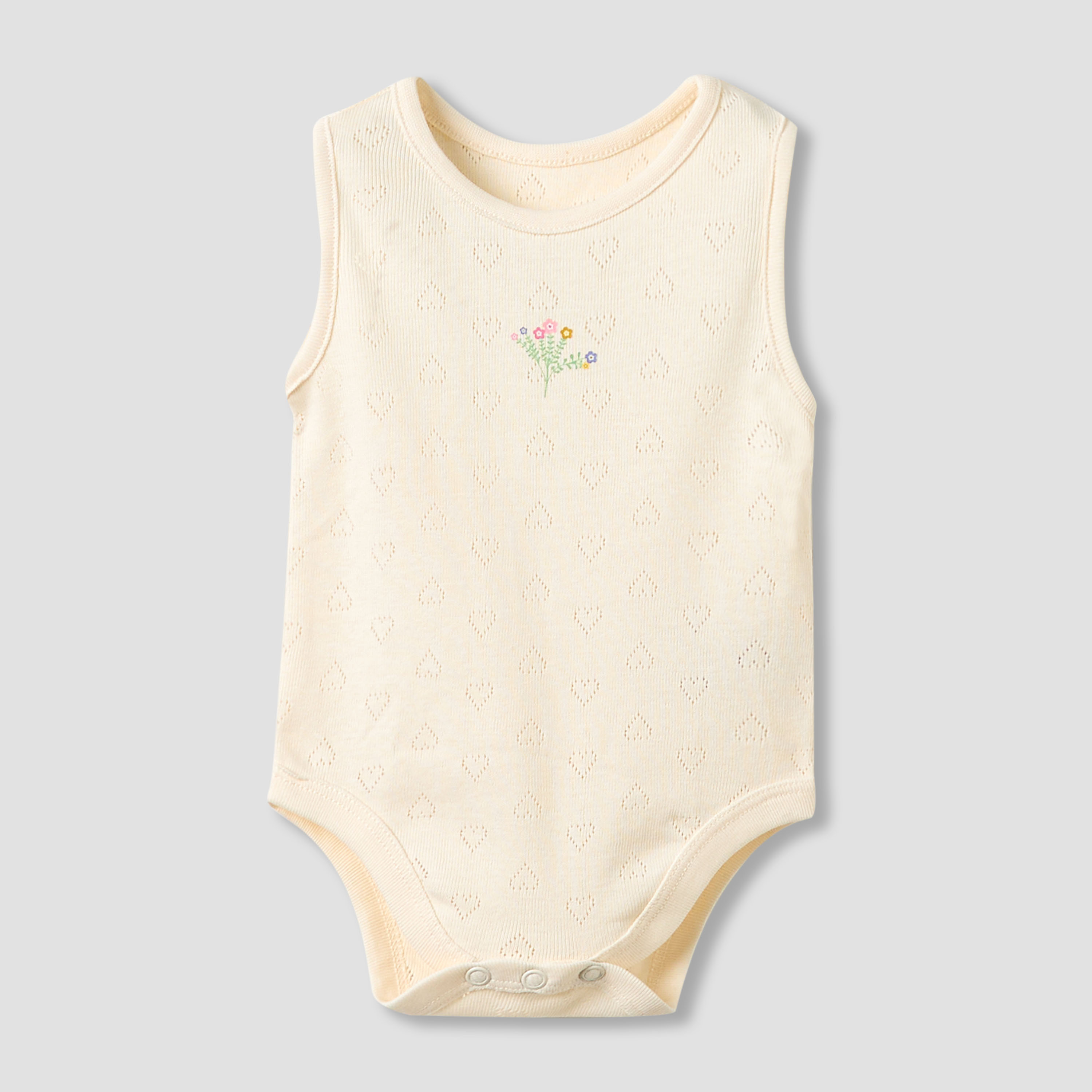 Set of 5, Juniors Cotton Crew Neck Sleeveless Bodysuit with Floral Print-promo_babyshop_Buy2for115_UAE130126-image-2