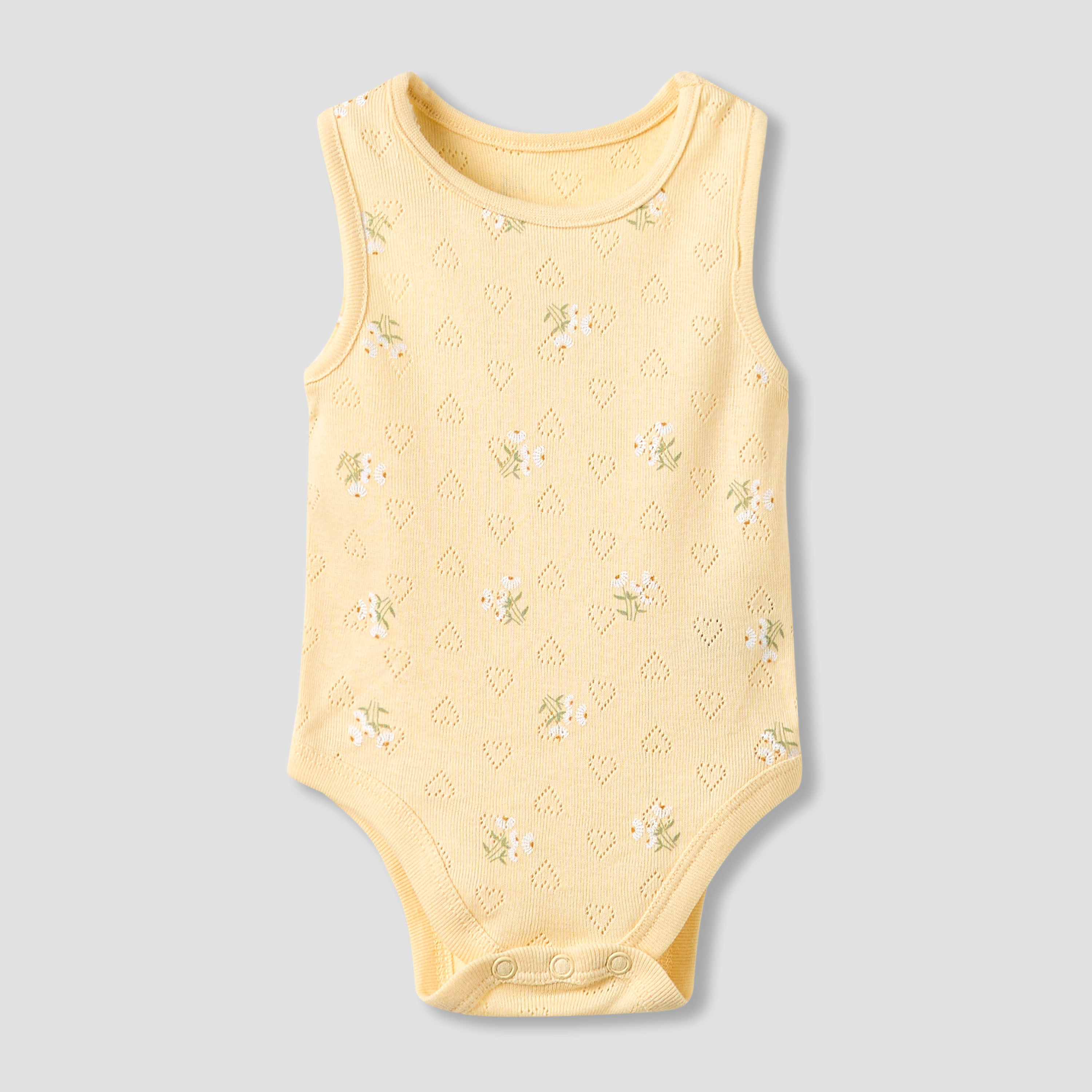 Set of 5, Juniors Cotton Crew Neck Sleeveless Bodysuit with Floral Print-promo_babyshop_Buy2for115_UAE130126-image-3