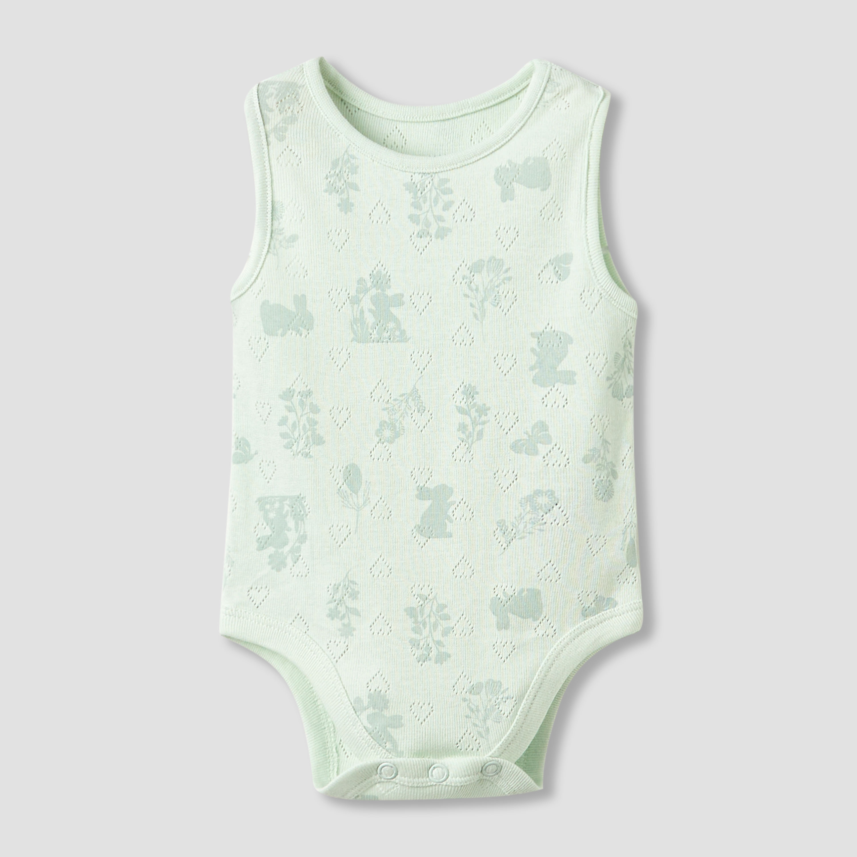 Set of 5, Juniors Cotton Crew Neck Sleeveless Bodysuit with Floral Print-promo_babyshop_Buy2for115_UAE130126-image-4