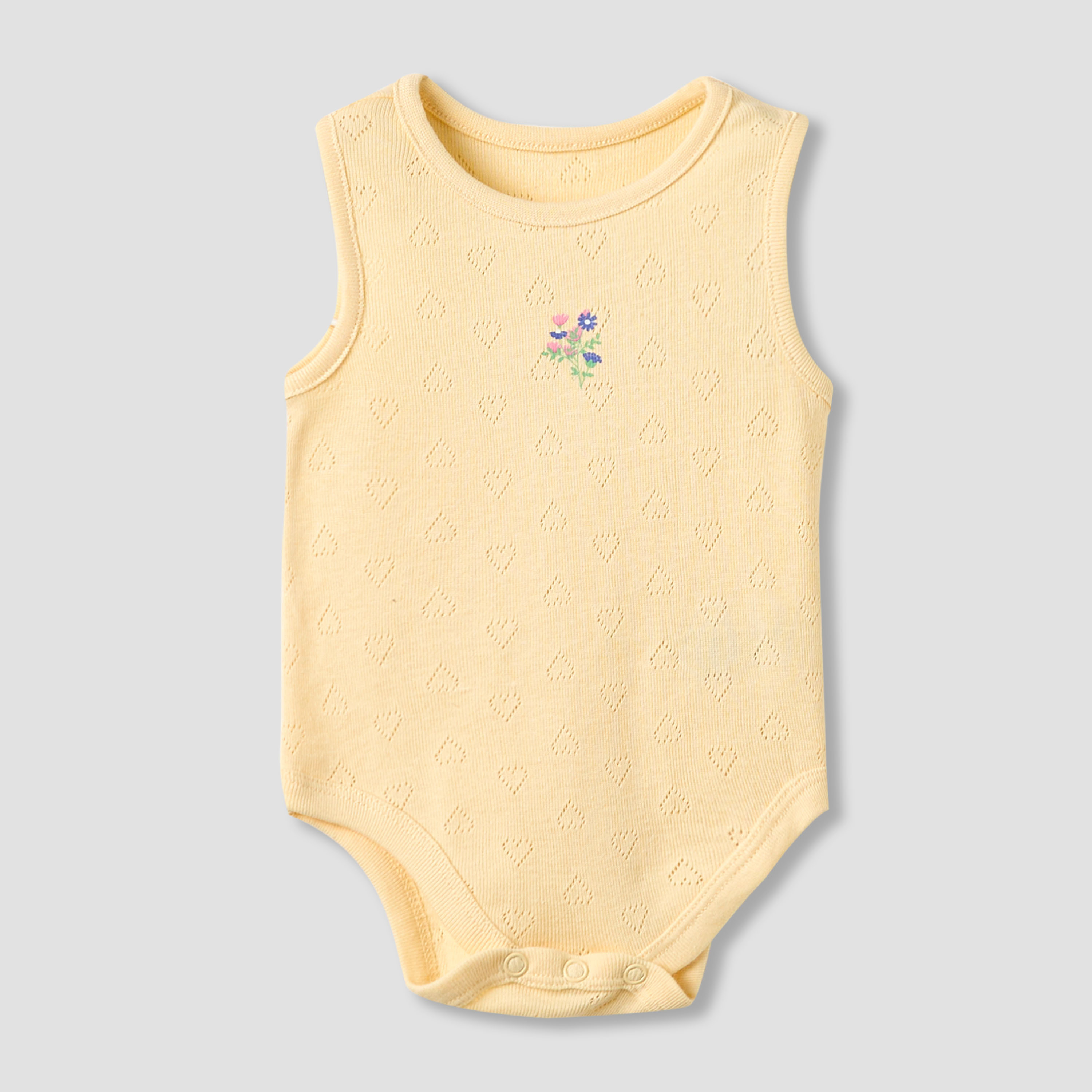 Set of 5, Juniors Cotton Crew Neck Sleeveless Bodysuit with Floral Print-promo_babyshop_Buy2for115_UAE130126-image-5