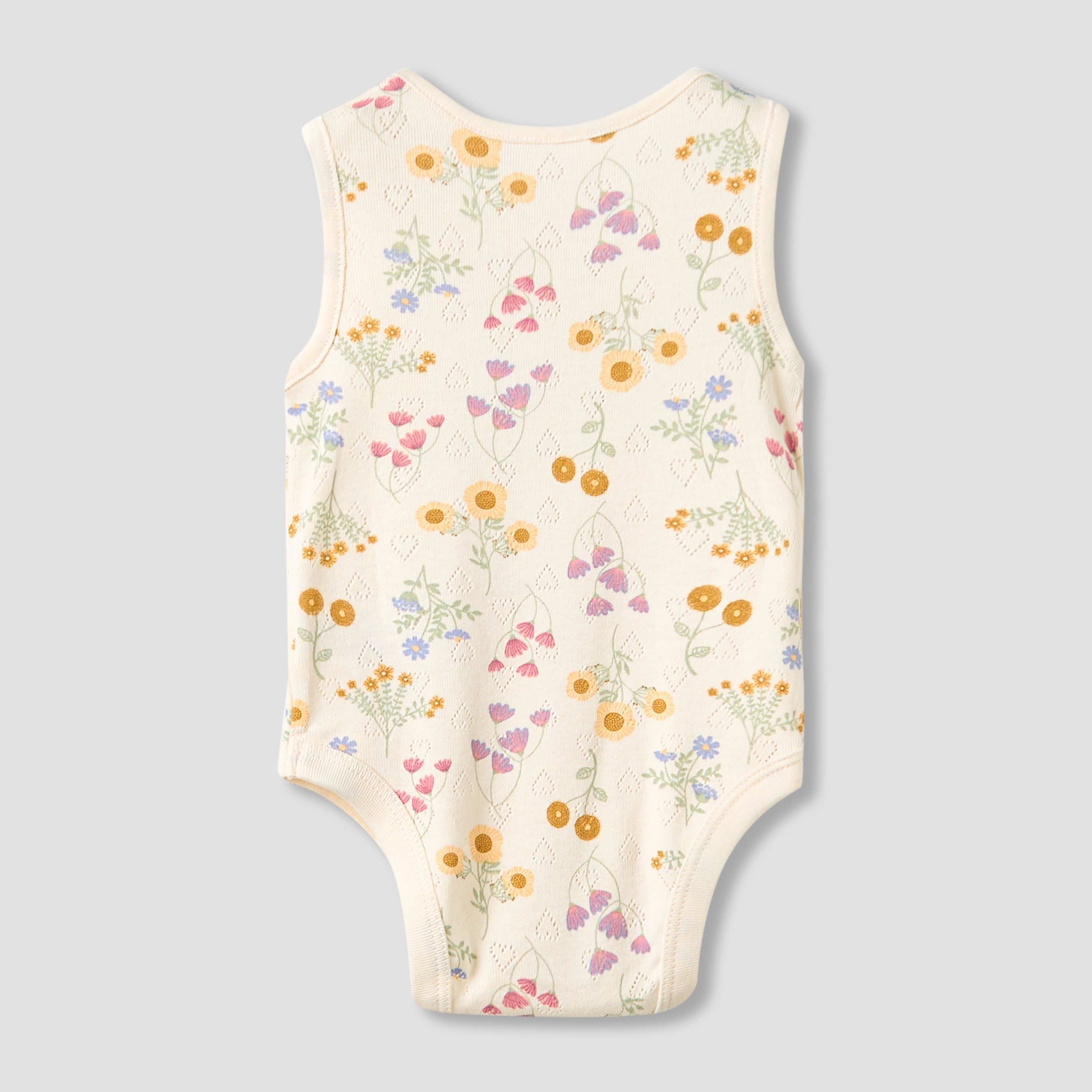 Set of 5, Juniors Cotton Crew Neck Sleeveless Bodysuit with Floral Print-promo_babyshop_Buy2for115_UAE130126-image-7