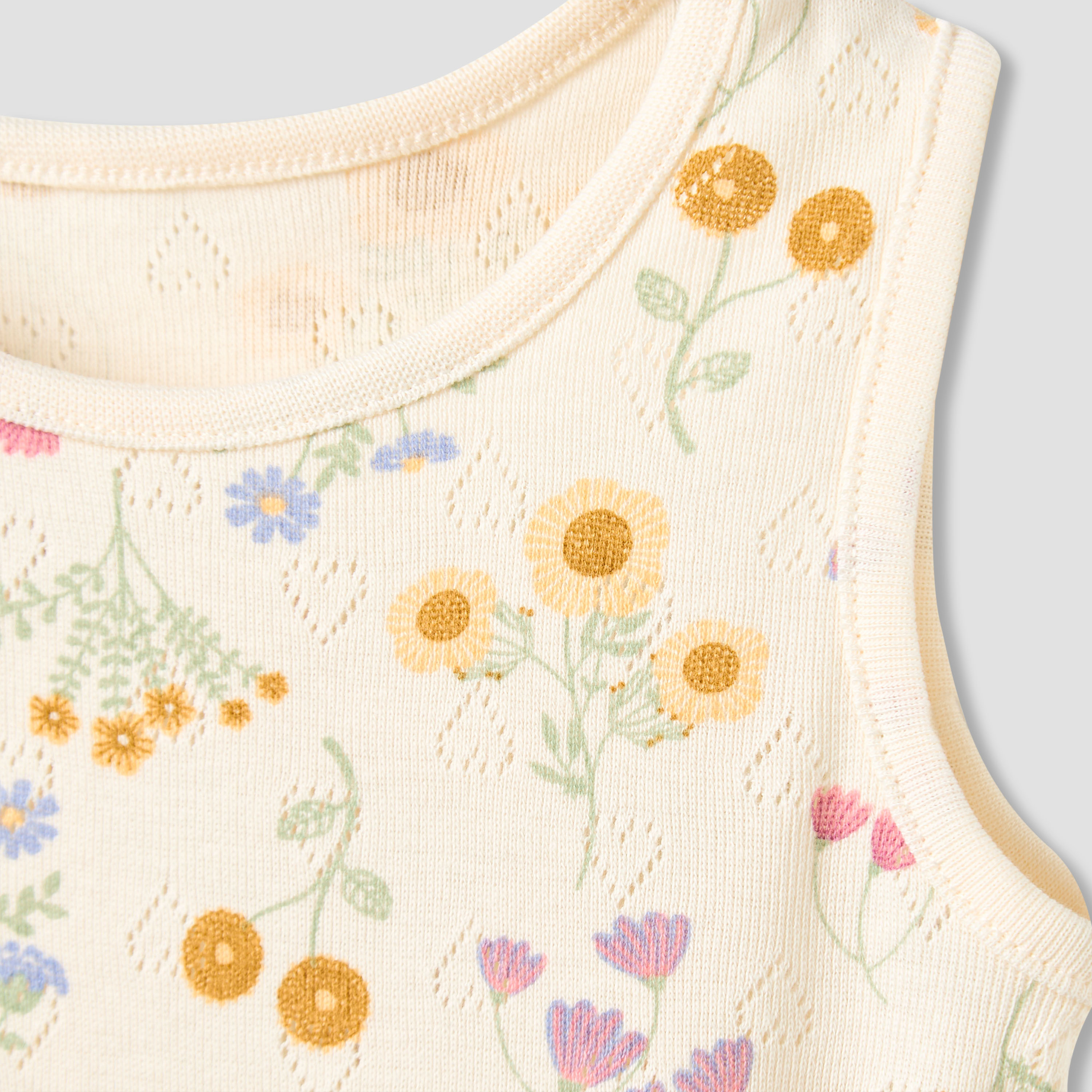Set of 5, Juniors Cotton Crew Neck Sleeveless Bodysuit with Floral Print-promo_babyshop_Buy2for115_UAE130126-image-8