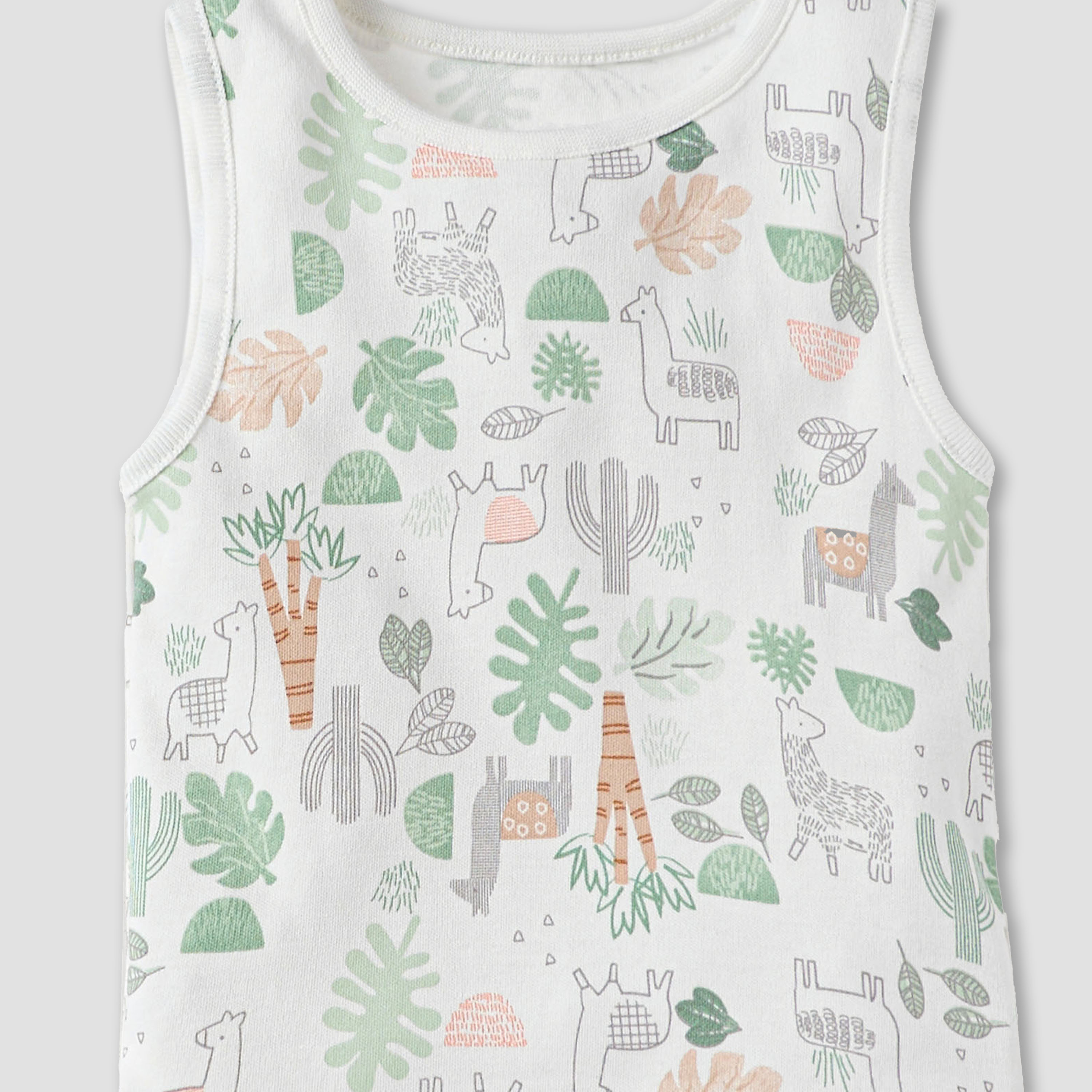 Juniors Printed Sleeveless Bodysuit with - Set of 5-baby-girls-clothing-bodysuits-image-10